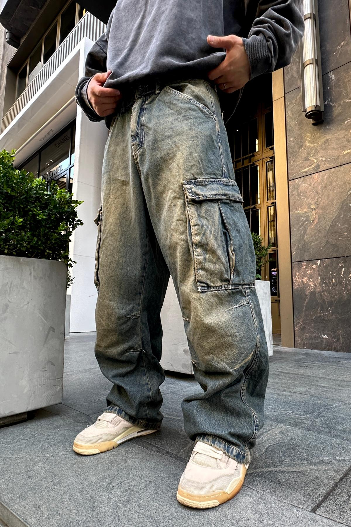 Acid Wash Cepli Combat Jean Pantolon P825