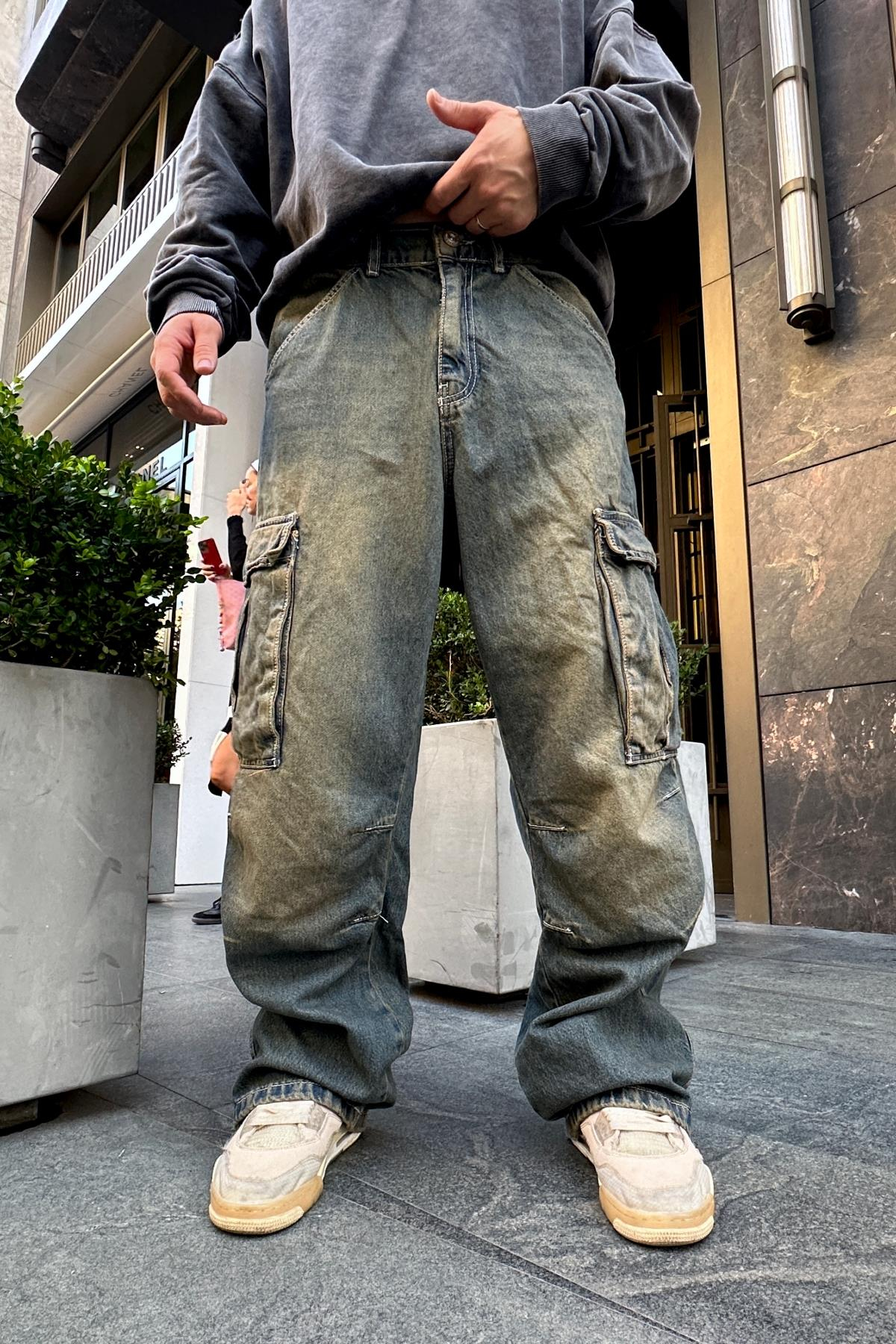 Acid Wash Cepli Combat Jean Pantolon P825