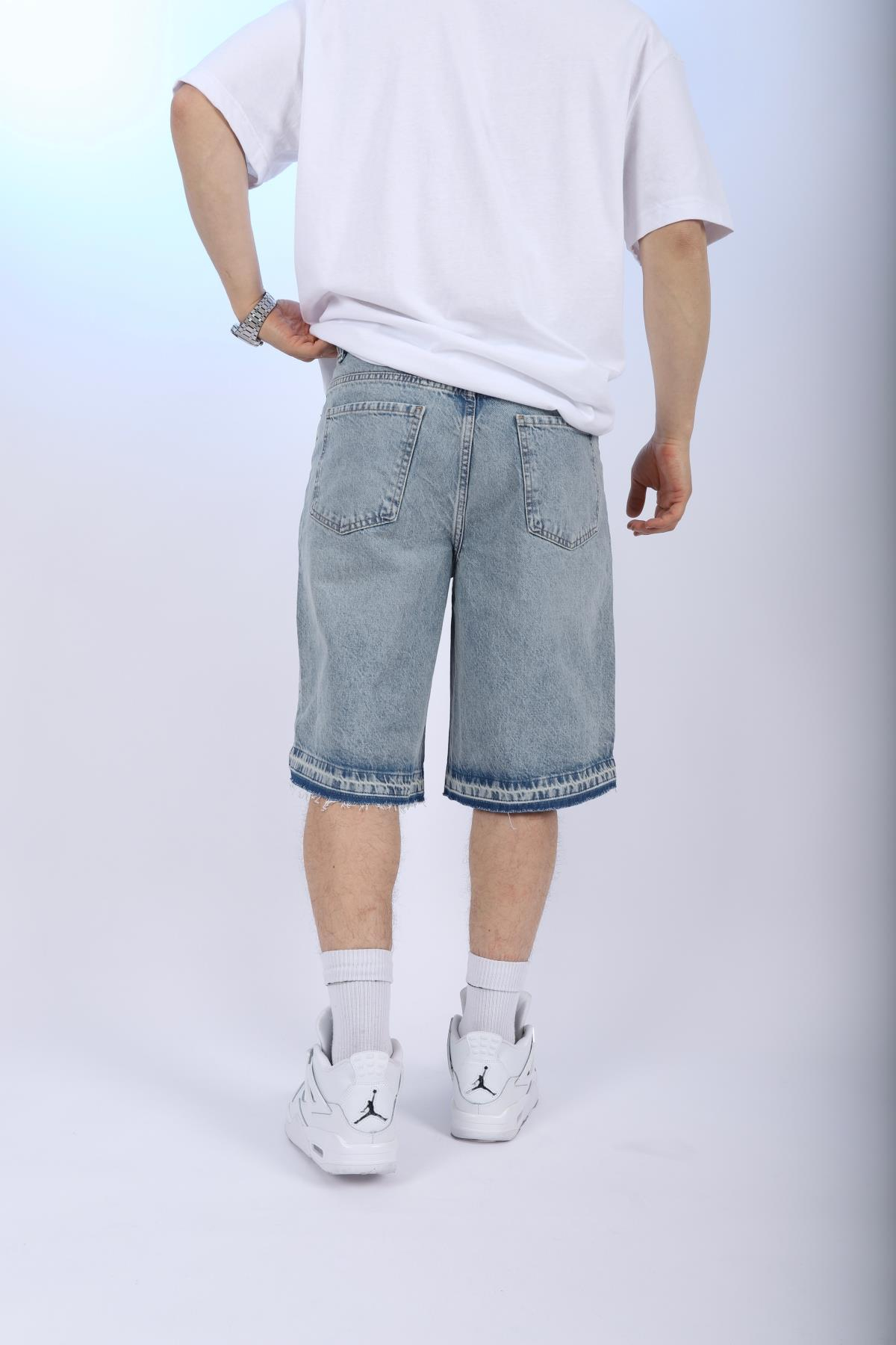 Acid Wash Jean Şort S249