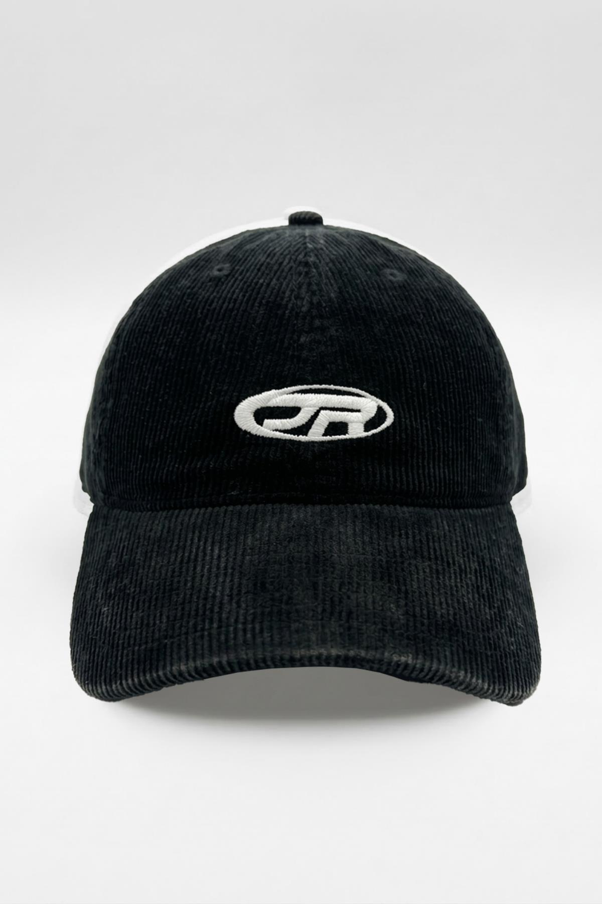 Acid Wash Logo Kadife Siyah Cap