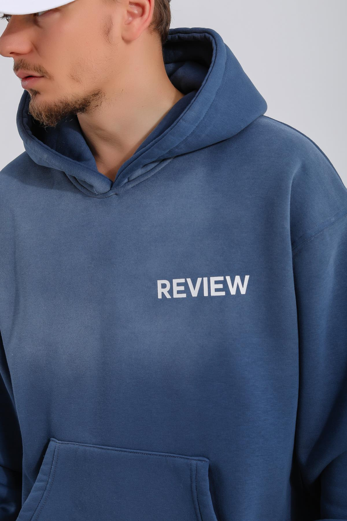 Acid Wash Mavi Oversize Eşofman Takımı TKM147