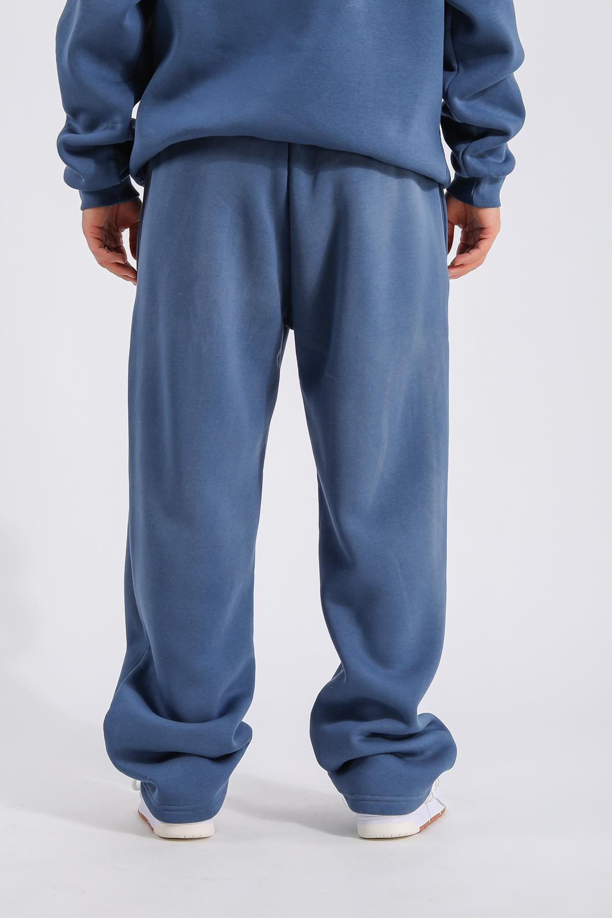 Acid Wash Mavi Oversize Eşofman Takımı TKM147
