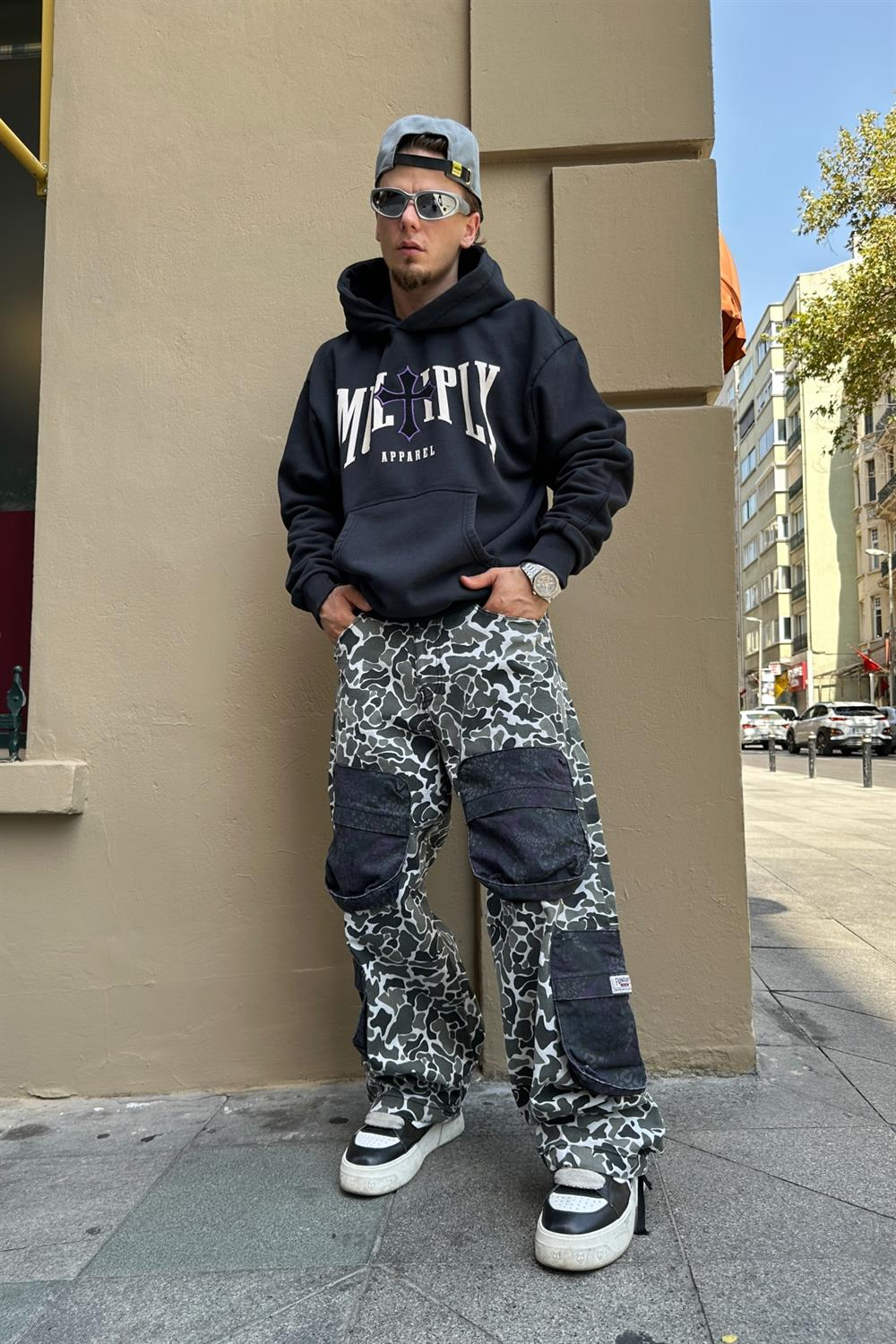 Acid Wash Multiply Baskılı Oversize Sweatshirt SW862