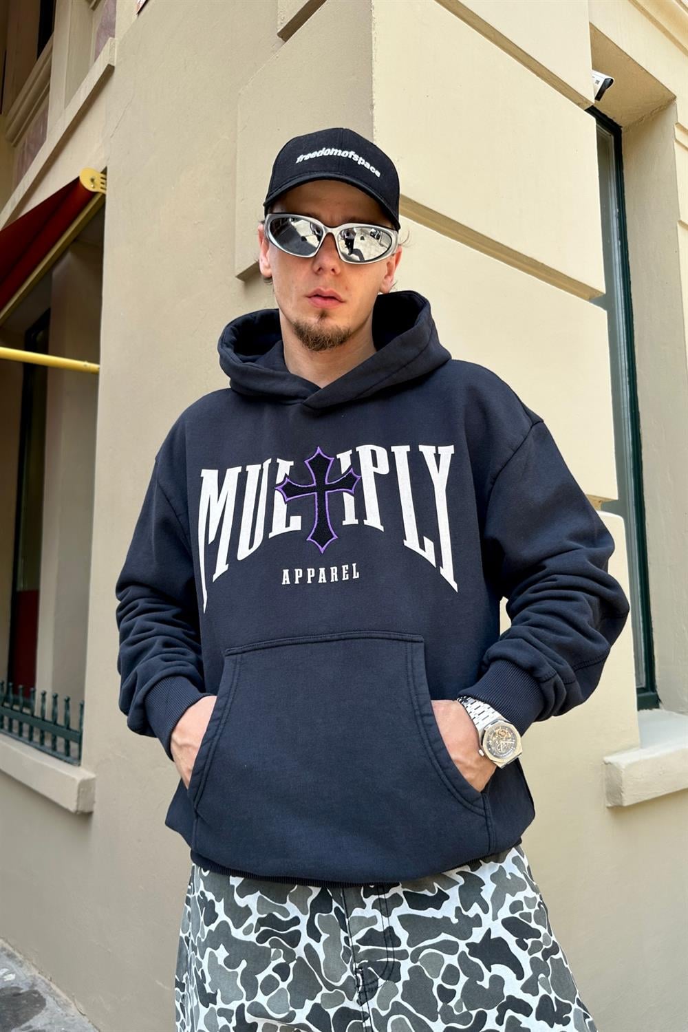 Acid Wash Multiply Baskılı Oversize Sweatshirt SW862