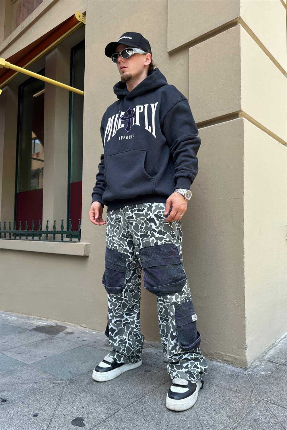 Acid Wash Multiply Baskılı Oversize Sweatshirt SW862