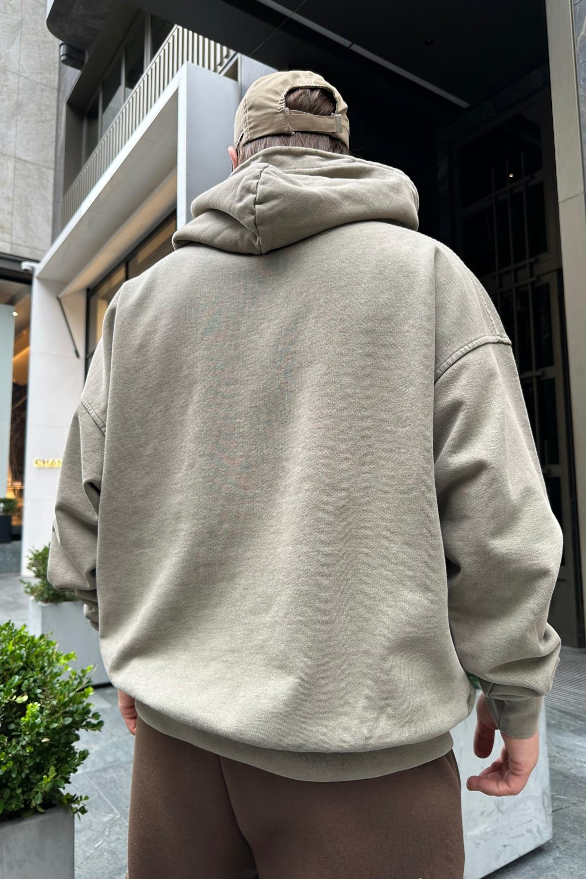 Acid Wash Nakışlı Premium Sweatshirt SW969