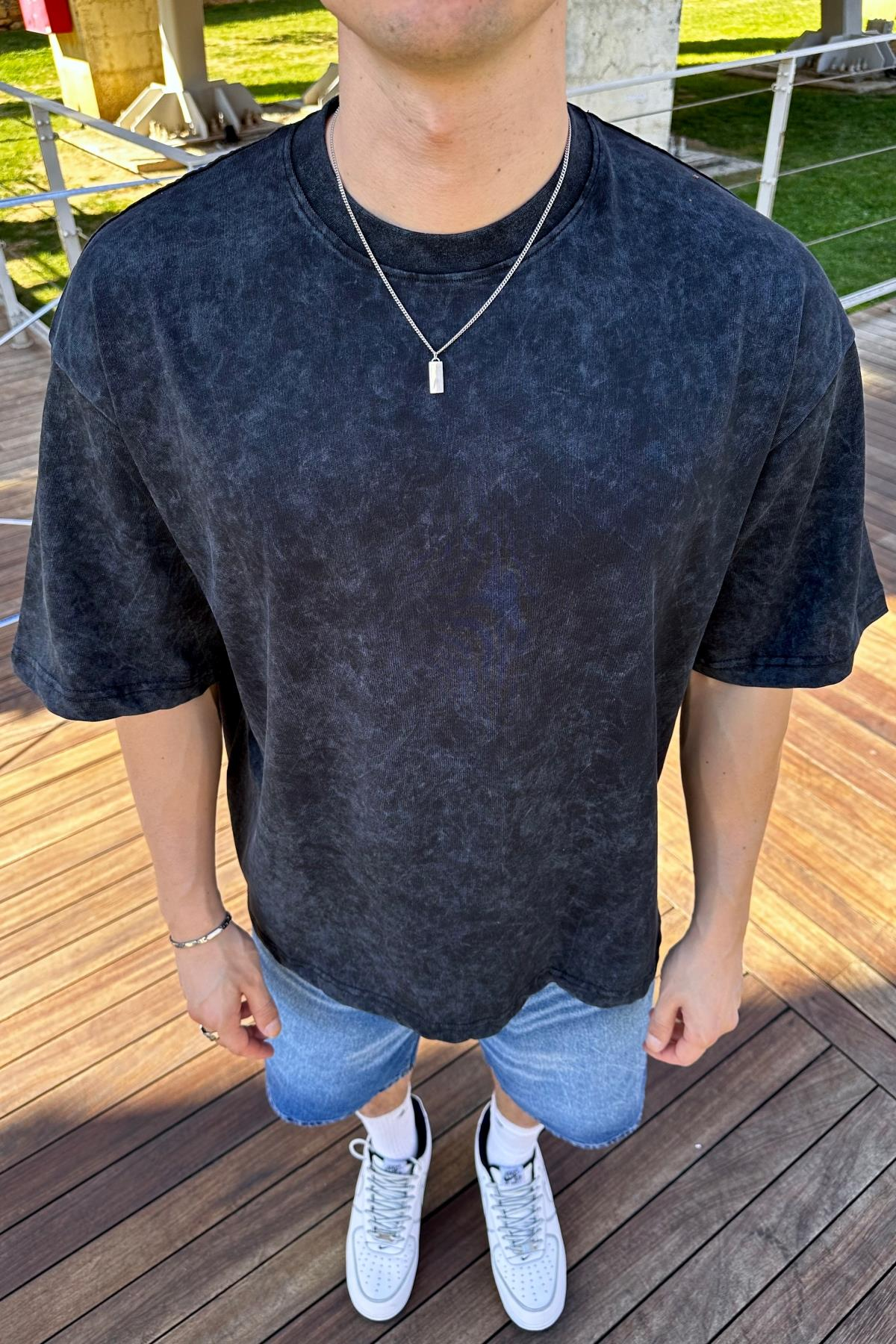 Acid Wash Oversize Basic Tshirt T1089