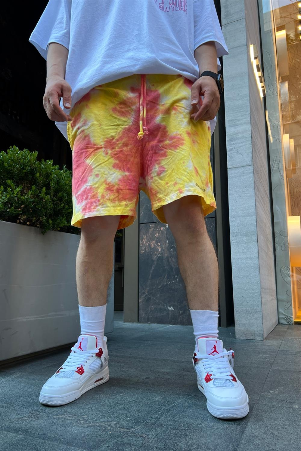 Acid Wash Oversize Şort S216