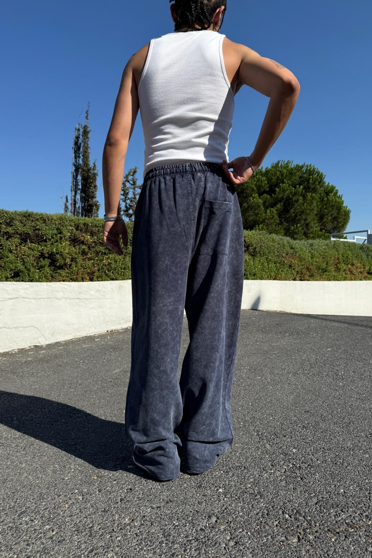 Acid Wash Parlament Mavi Baggy Eşofman JC01