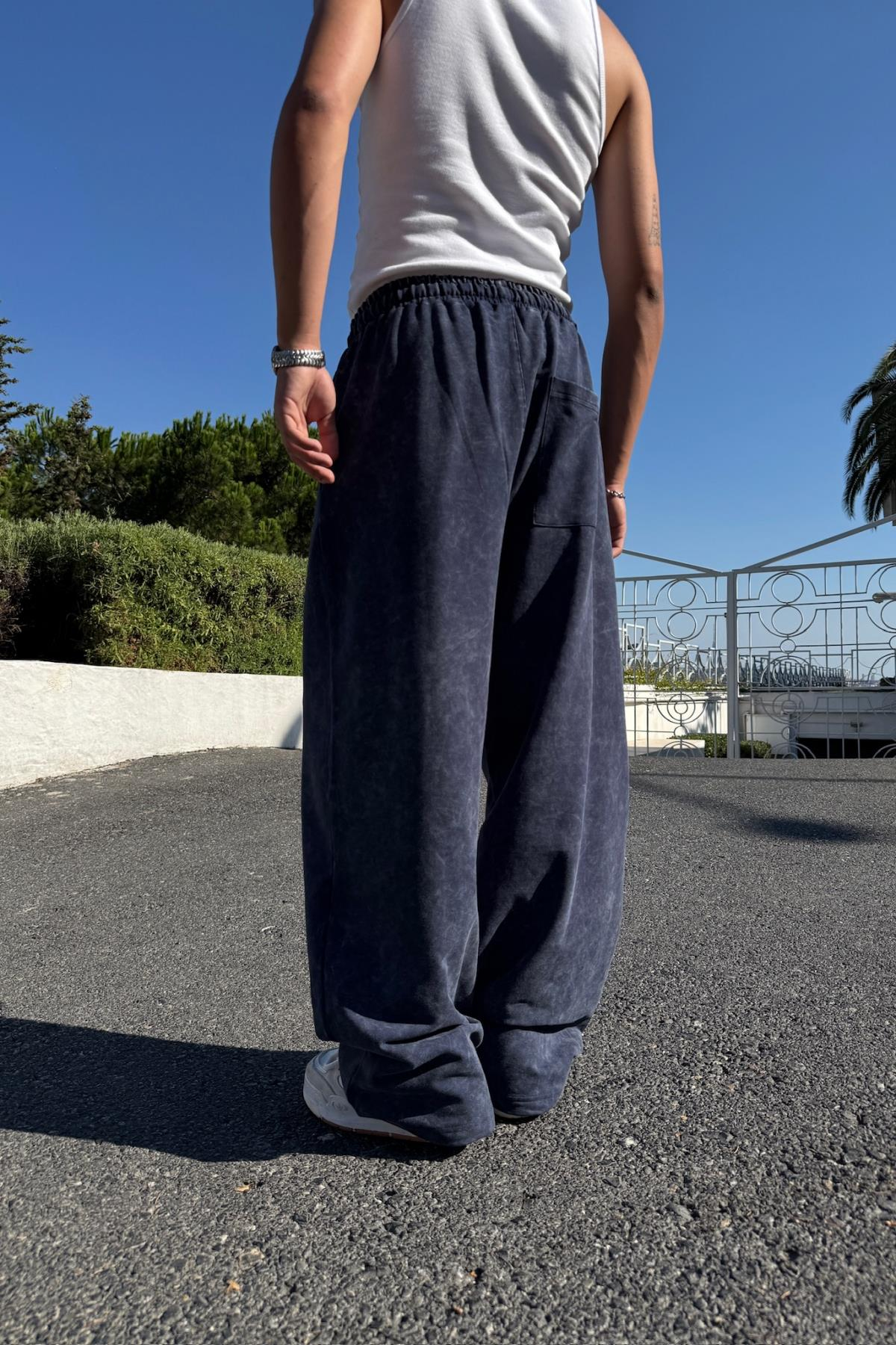 Acid Wash Parlament Mavi Baggy Eşofman JC01