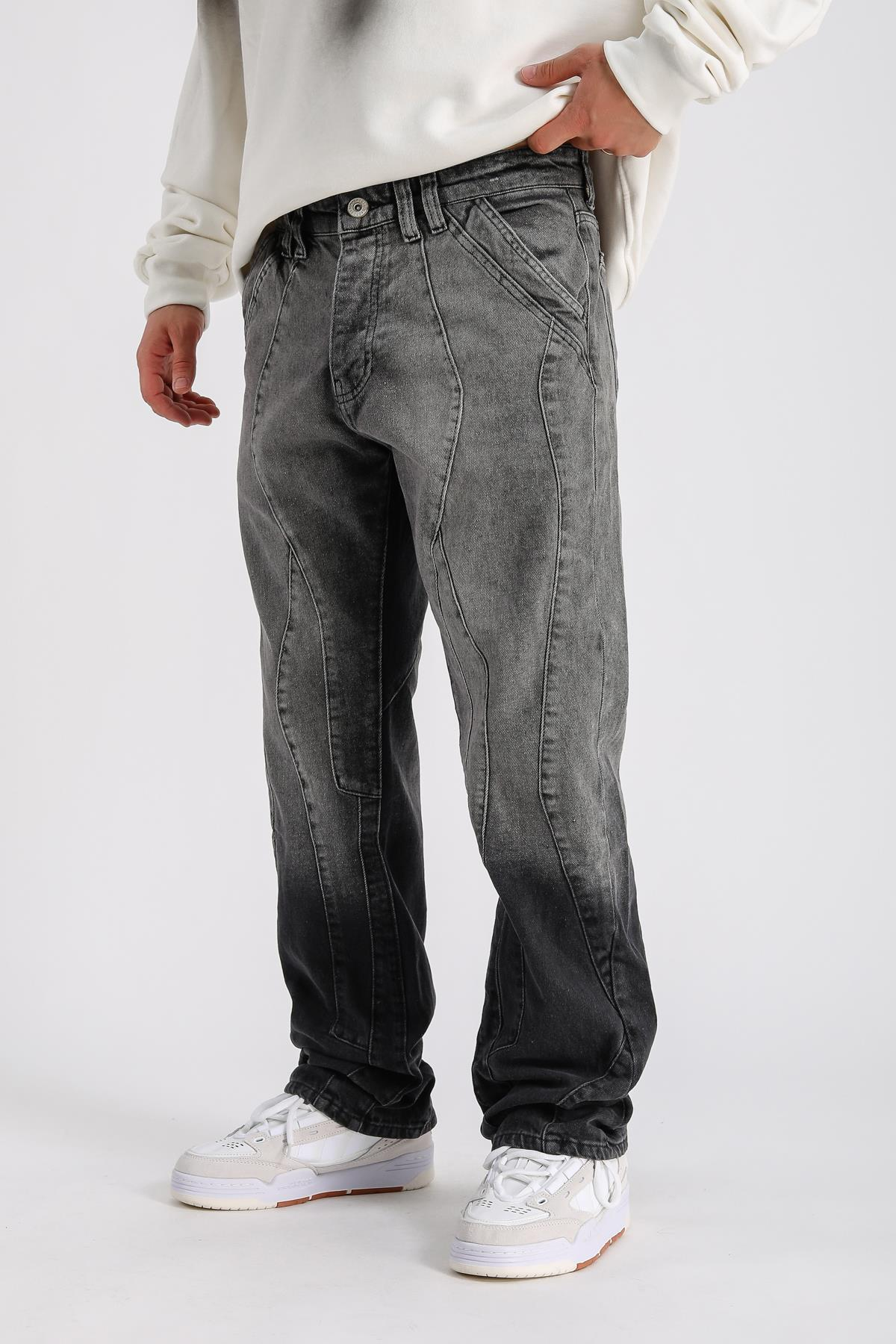 Acid Wash Şerit Detay Jean Pantolon P950