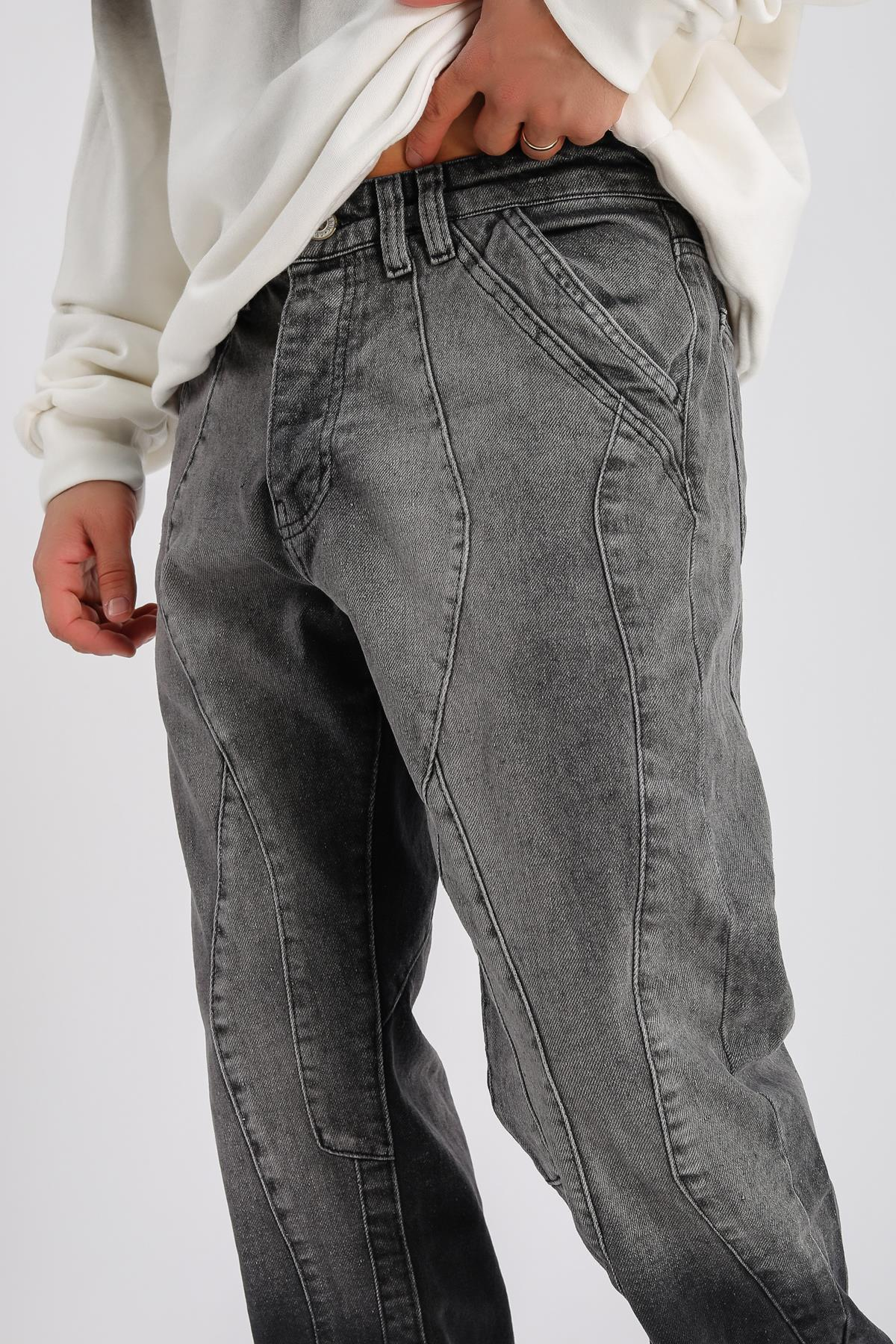 Acid Wash Şerit Detay Jean Pantolon P950