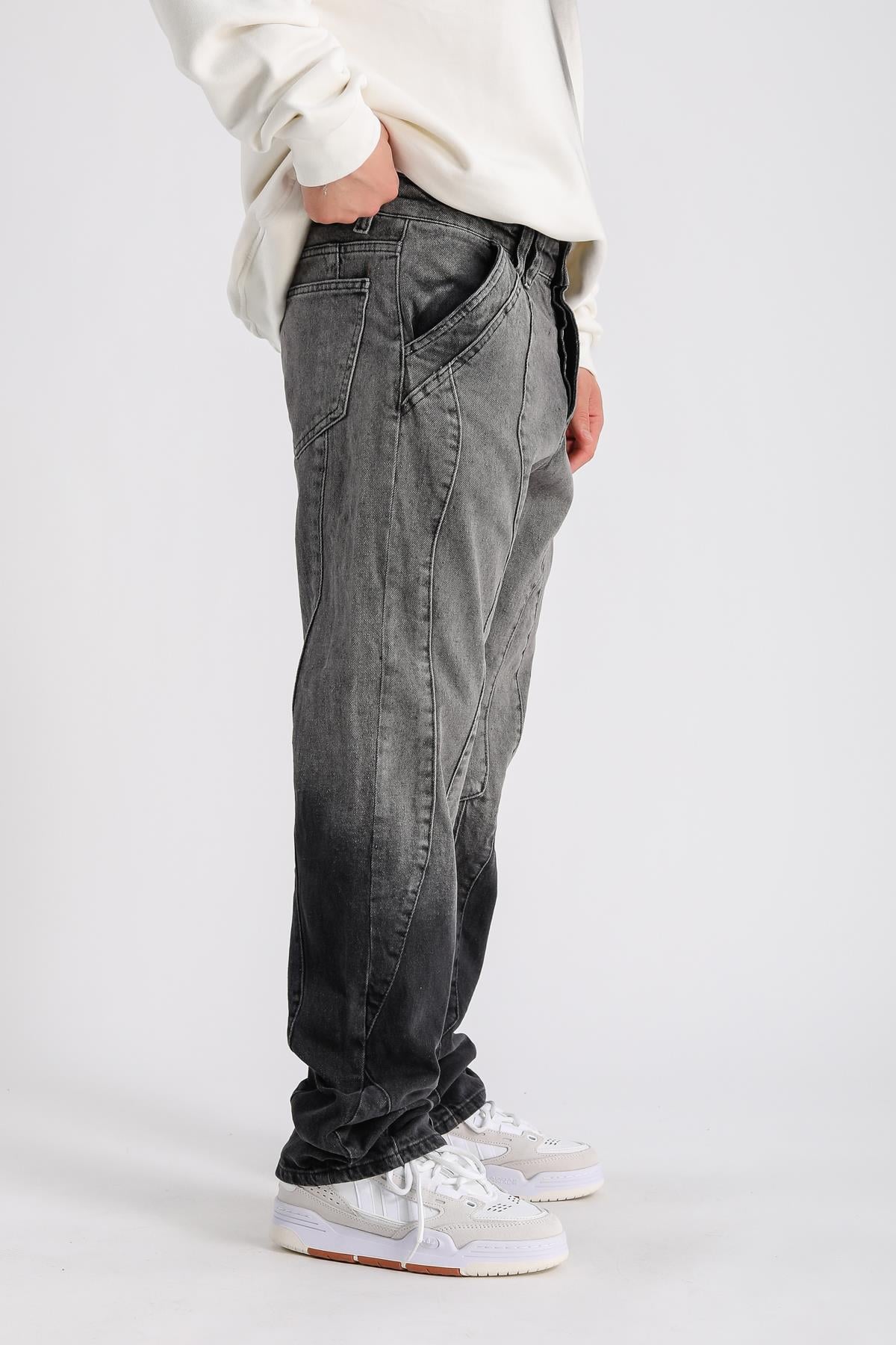 Acid Wash Şerit Detay Jean Pantolon P950