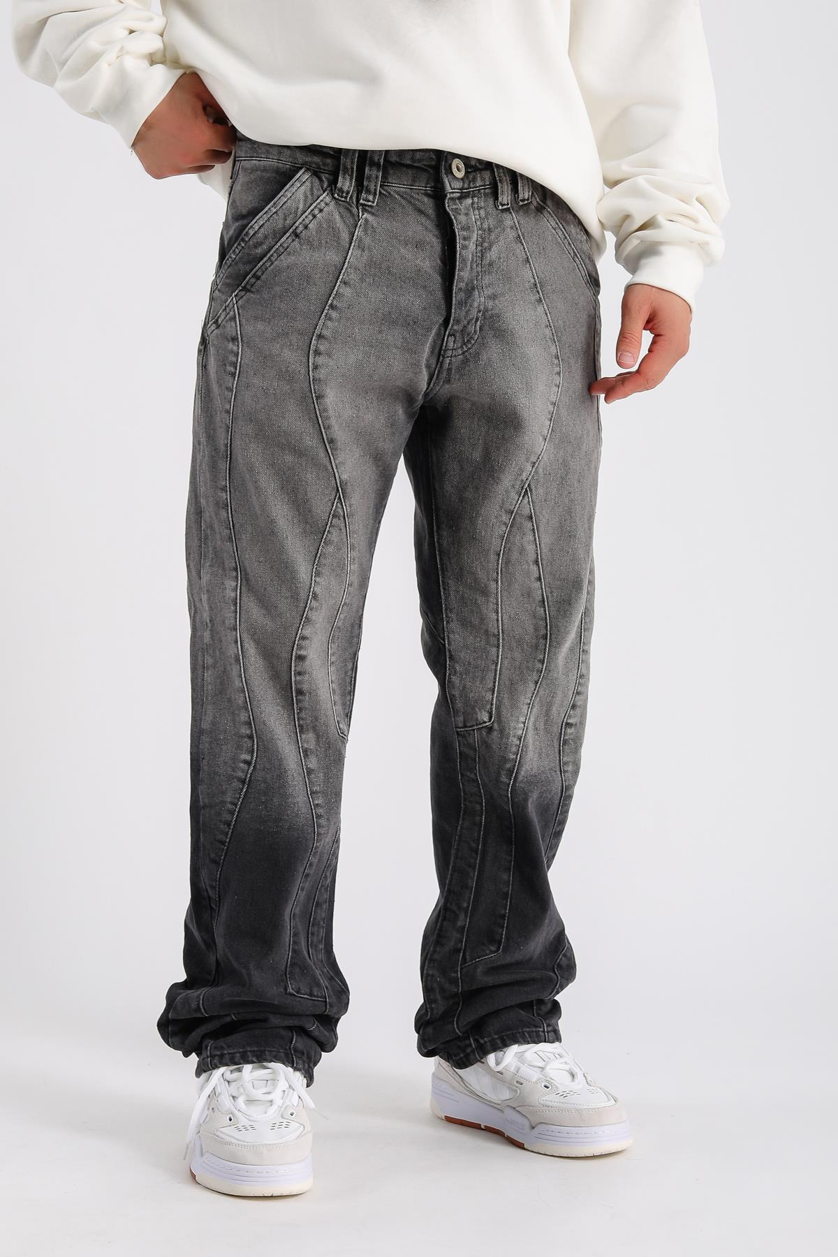 Acid Wash Şerit Detay Jean Pantolon P950