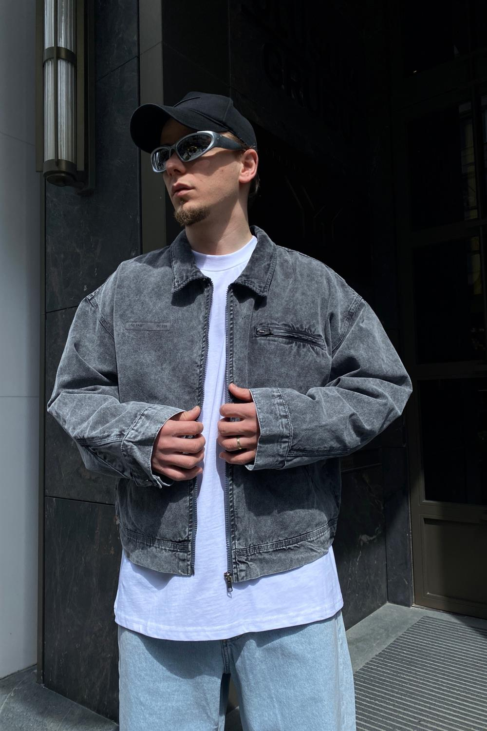 Acid Wash Vintage Ceket C196