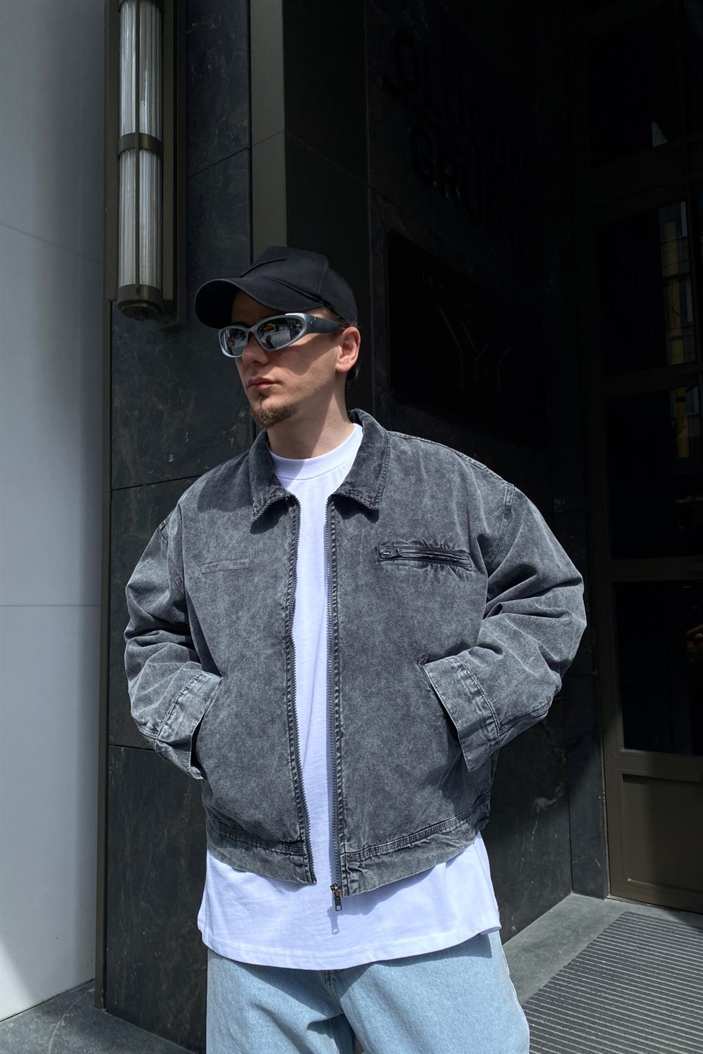 Acid Wash Vintage Ceket C196