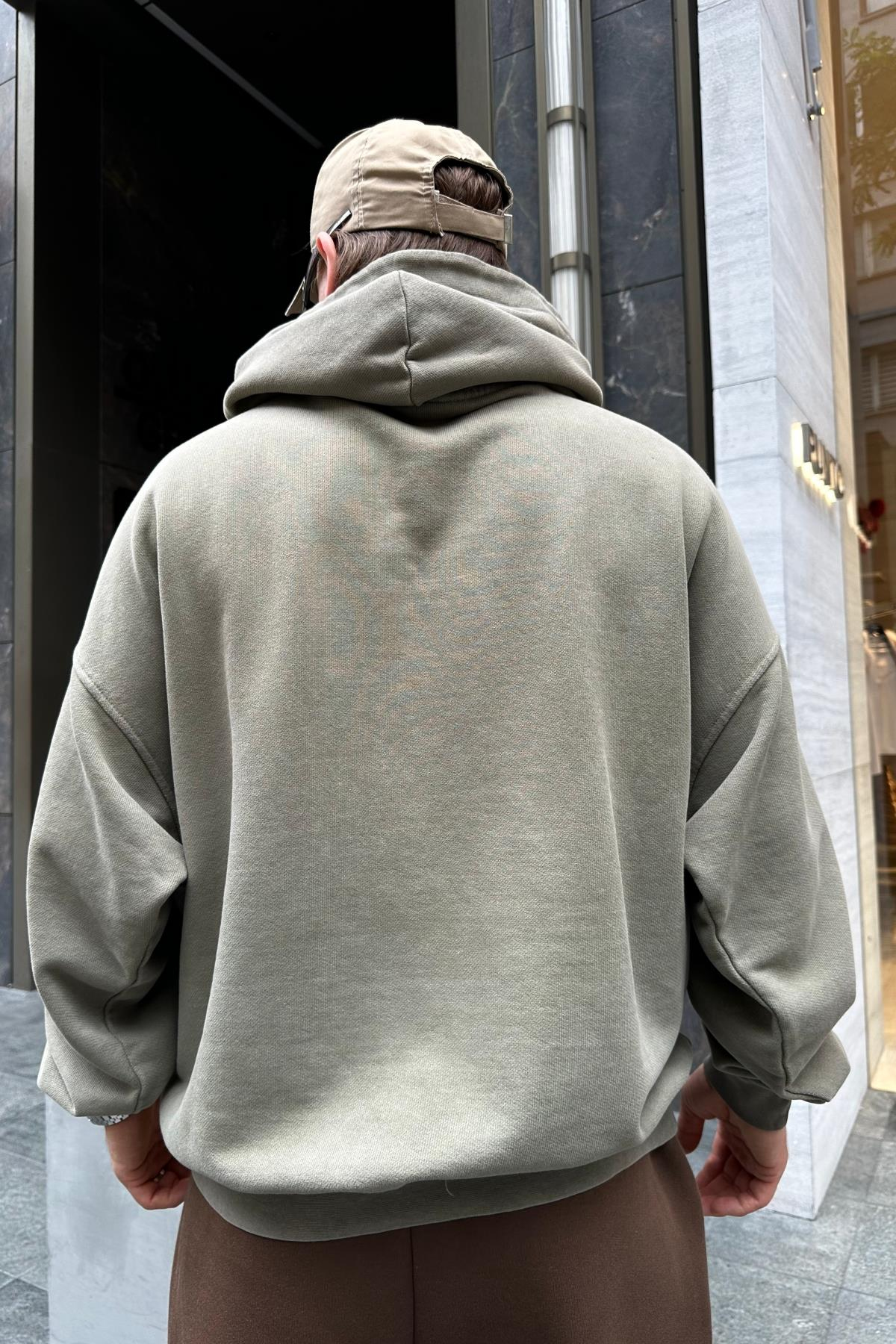 Acid Wash Yaka Detay Premium Oversize Sweatshirt SW971