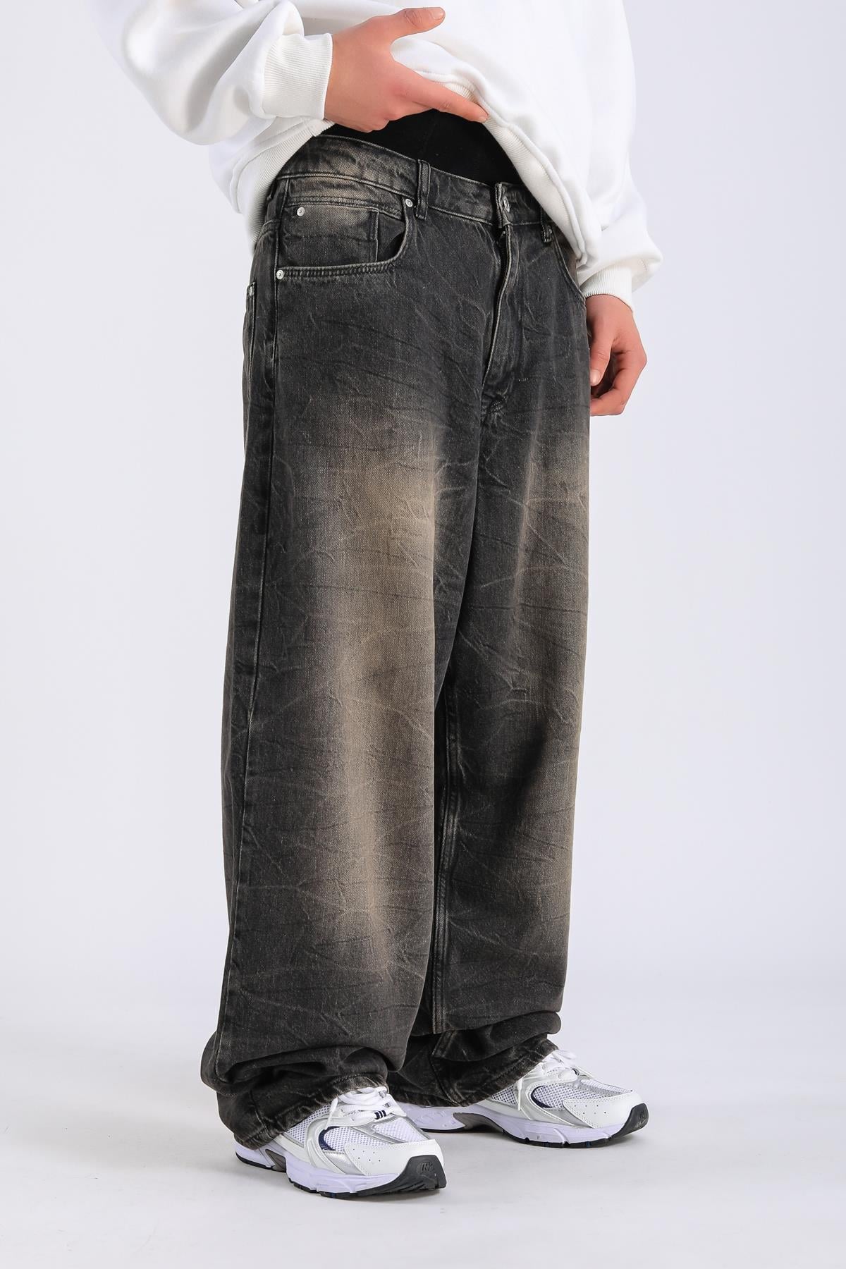 Acid Wash Zr Baggy Jean Pantolon P1111