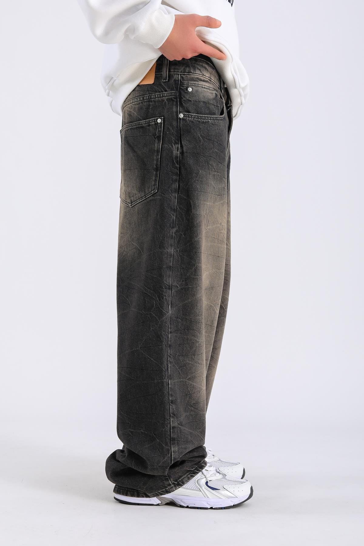 Acid Wash Zr Baggy Jean Pantolon P1111