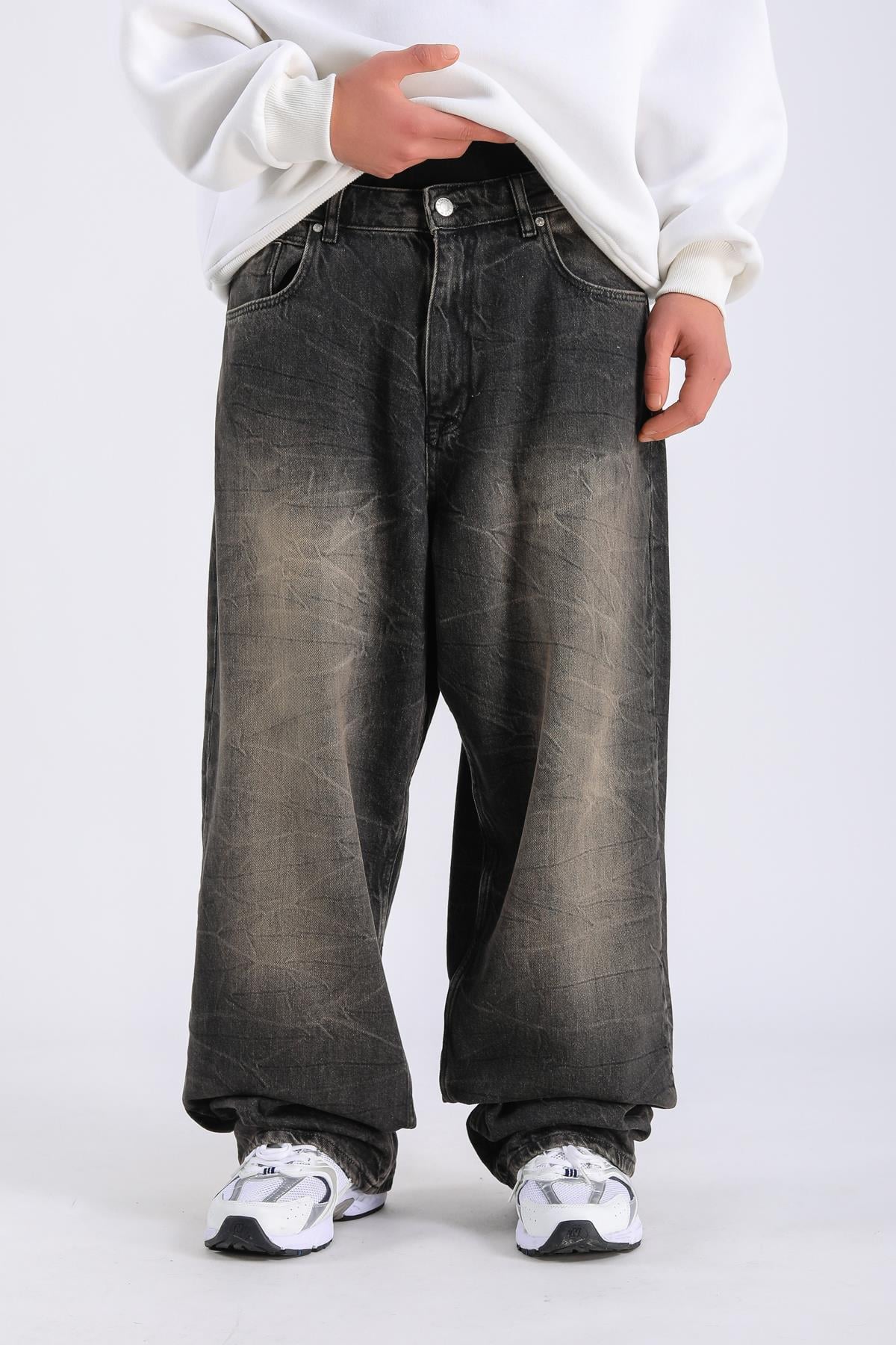 Acid Wash Zr Baggy Jean Pantolon P1111