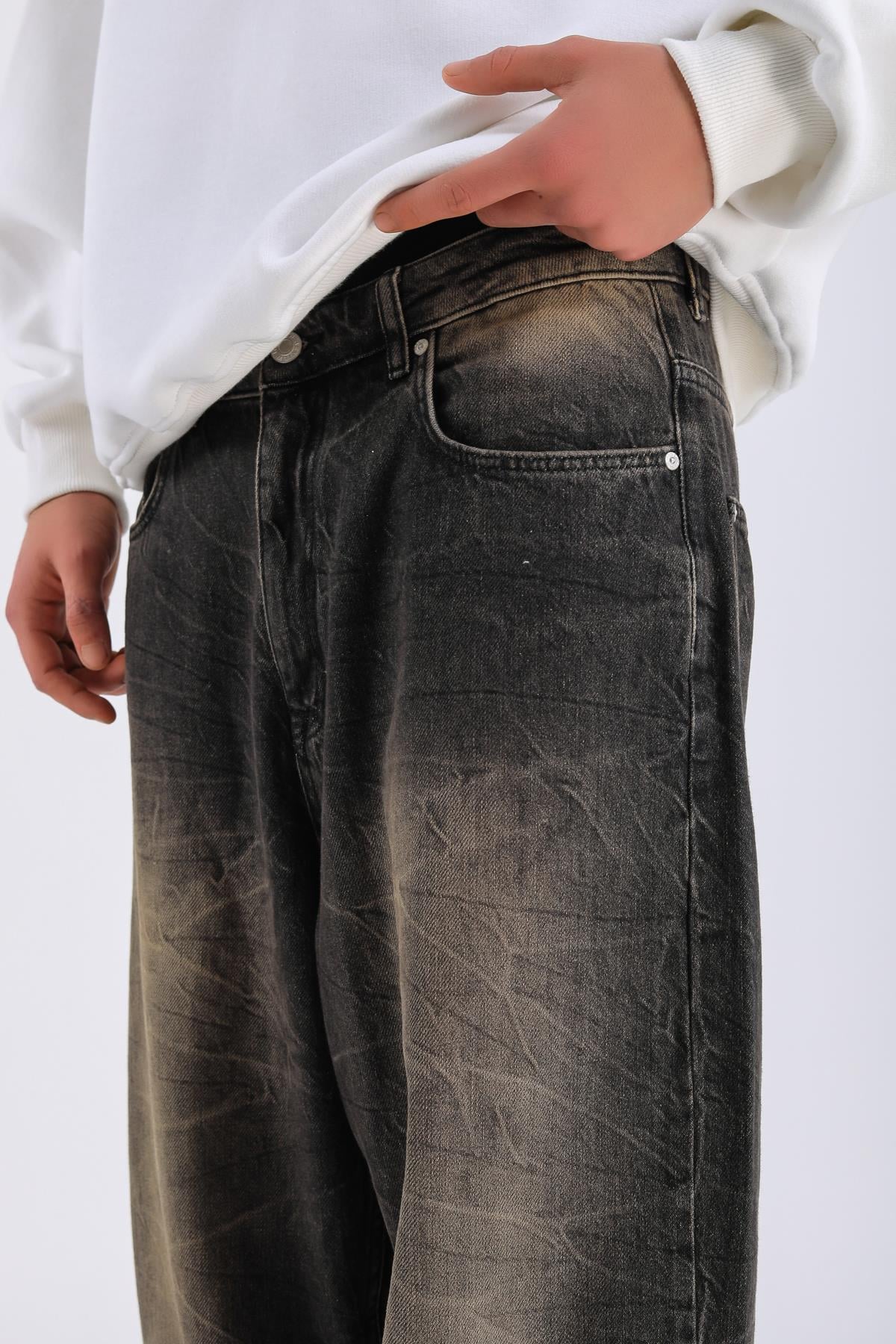 Acid Wash Zr Baggy Jean Pantolon P1111