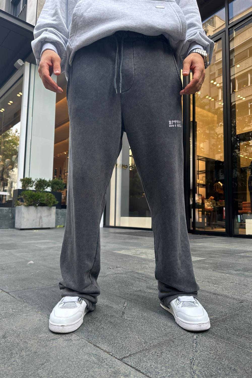 Actual Baskılı Acid Wash Eşofman ESF437