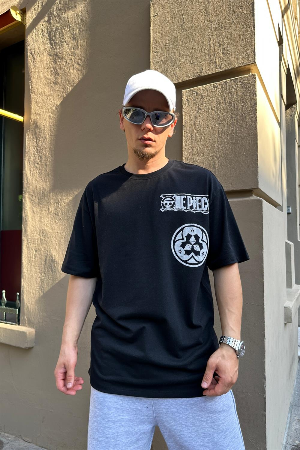 Anime Baskılı Siyah Oversize Tshirt T862