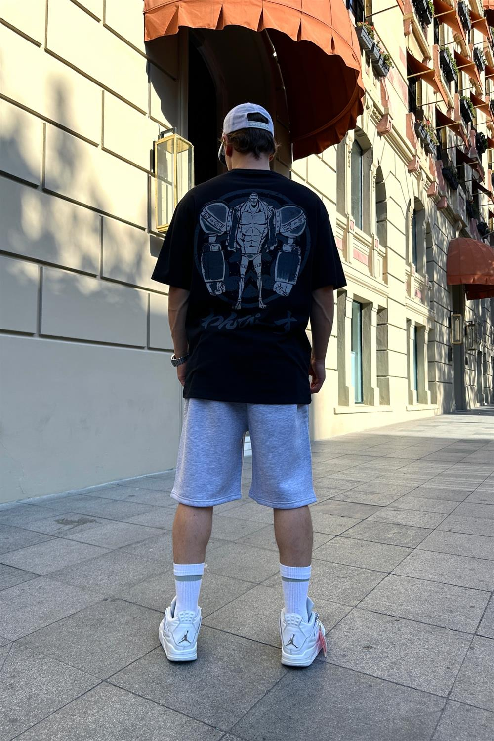 Anime Baskılı Siyah Oversize Tshirt T862