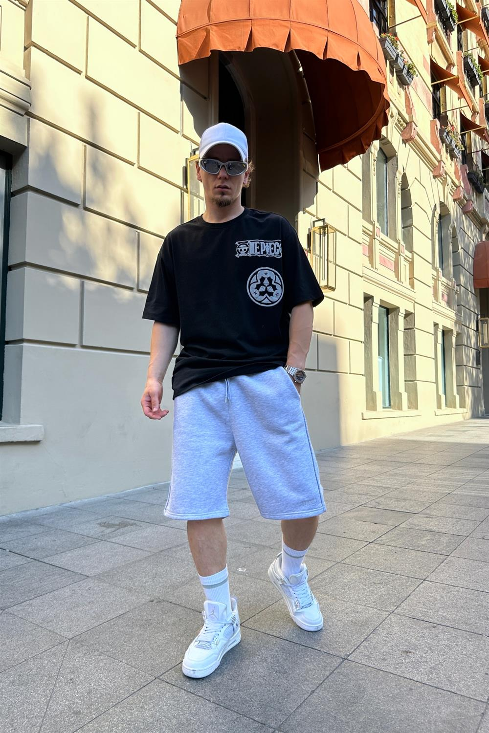 Anime Baskılı Siyah Oversize Tshirt T862