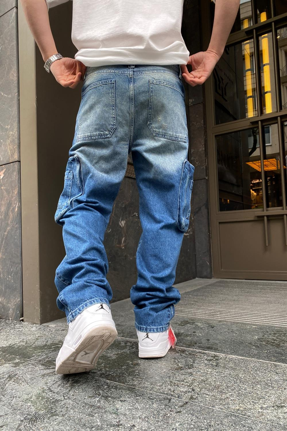 Asos Zipper Cep Detay Yıkamalı Jean P613