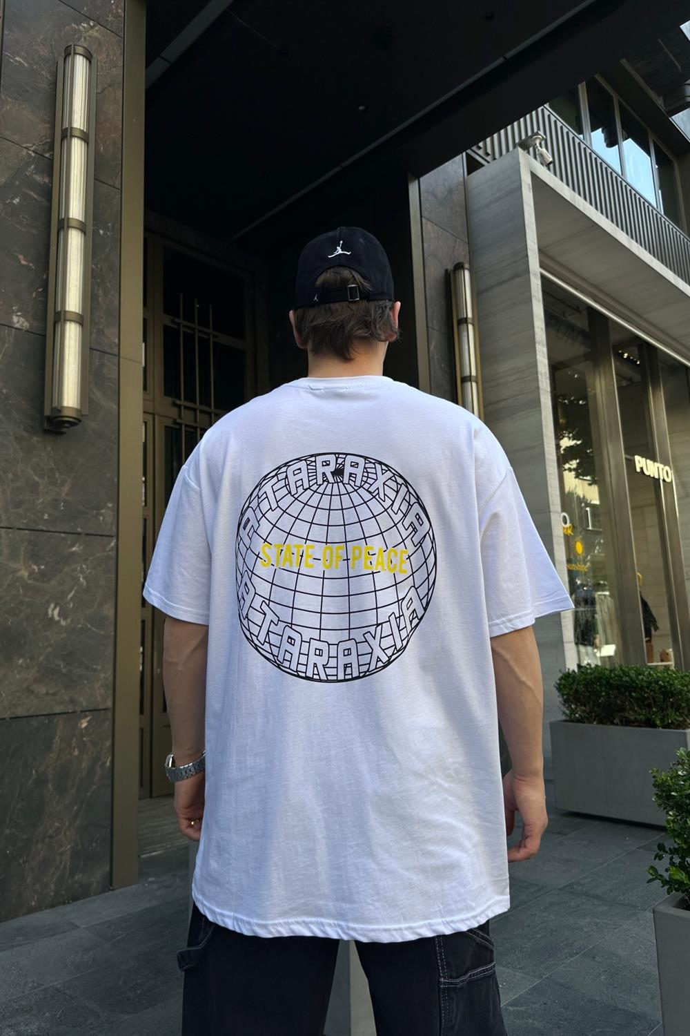 Ataraxia Baskılı Krem Oversize Tshirt T731