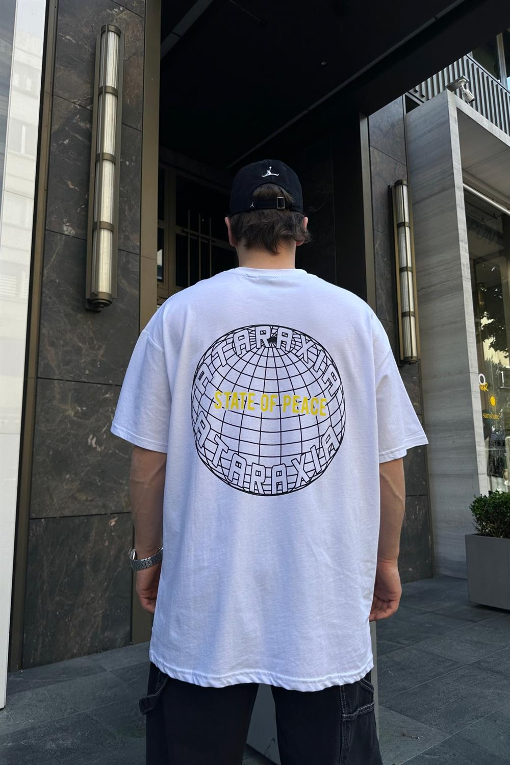 Ataraxia Baskılı Krem Oversize Tshirt T731