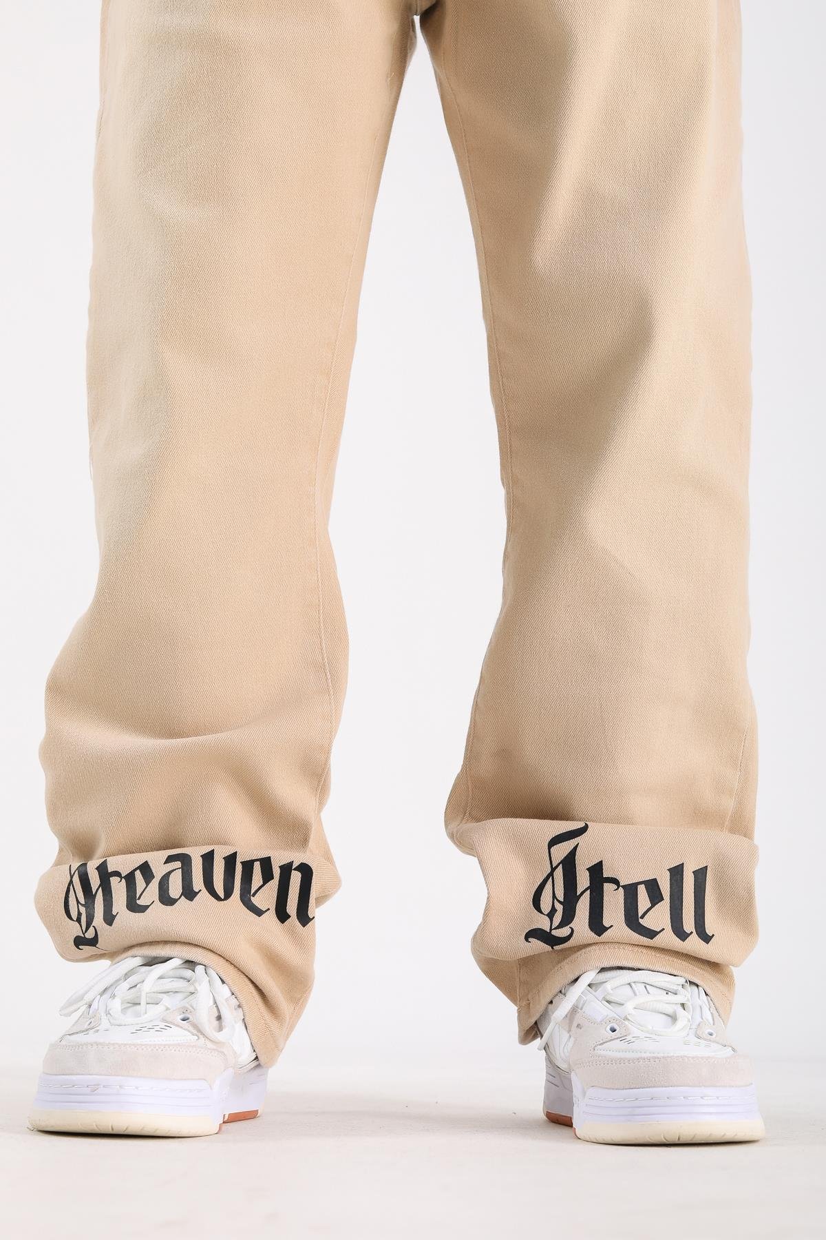 Baggy Heaven Hell Jean - Beige P1067
