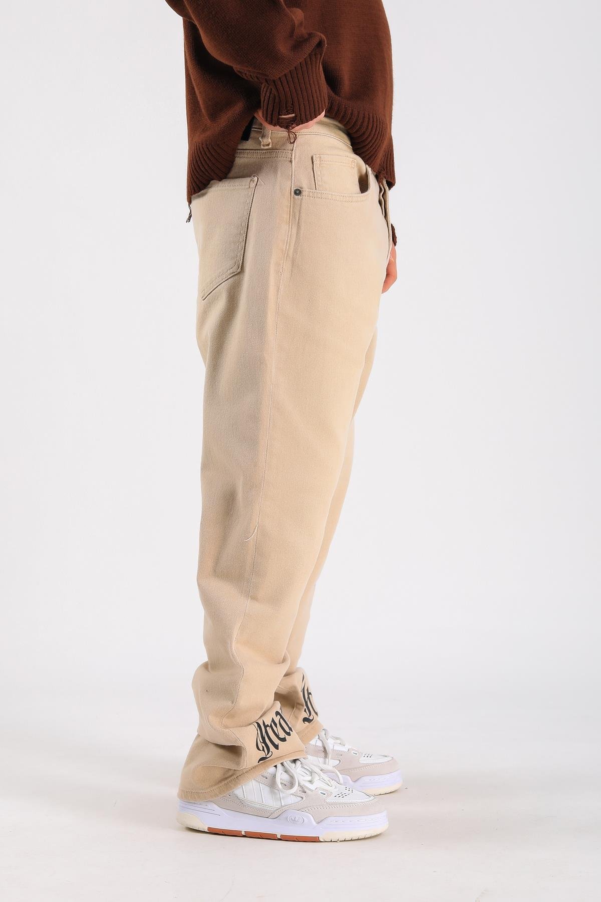 Baggy Heaven Hell Jean - Beige P1067
