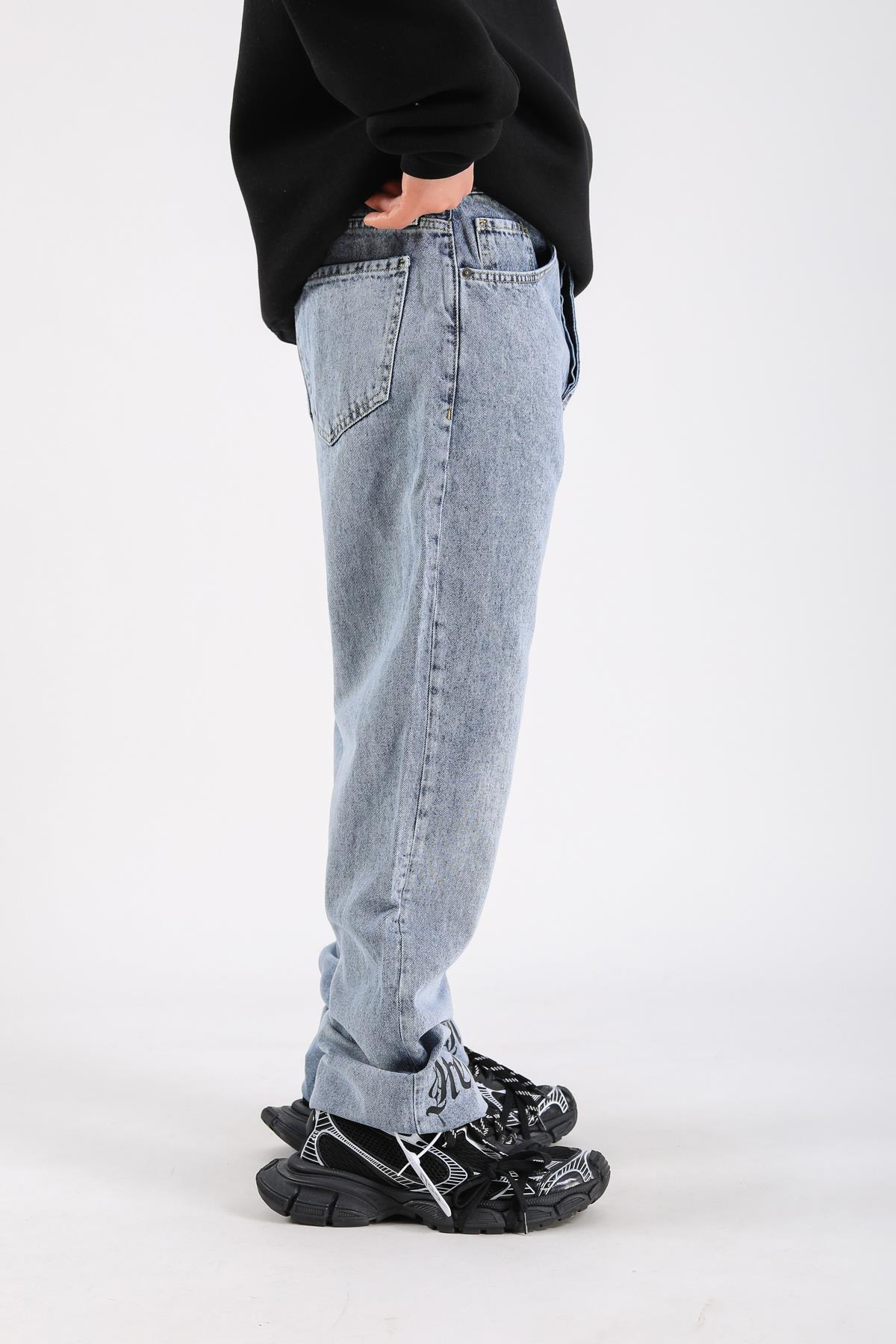 Baggy Heaven Hell Jean - Blue P1070