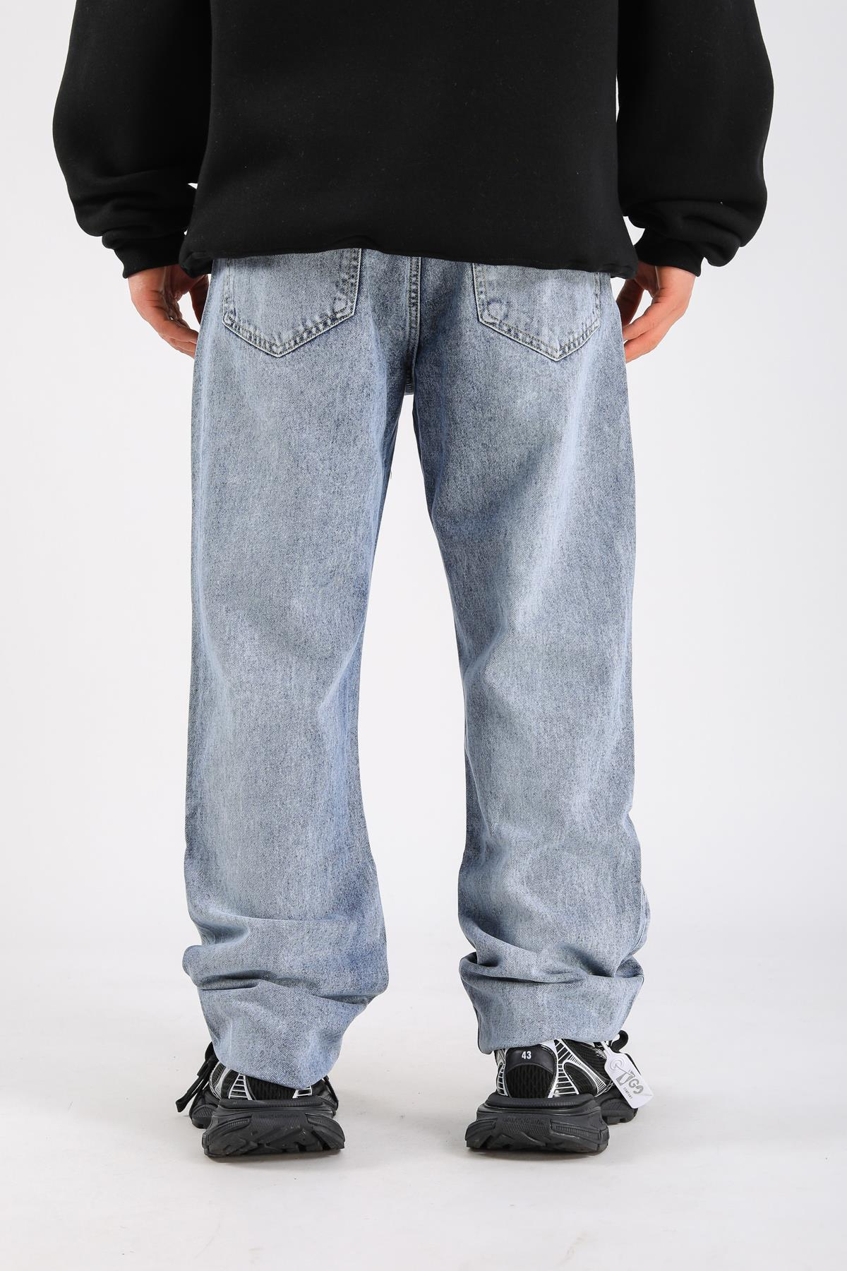 Baggy Heaven Hell Jean - Blue P1070