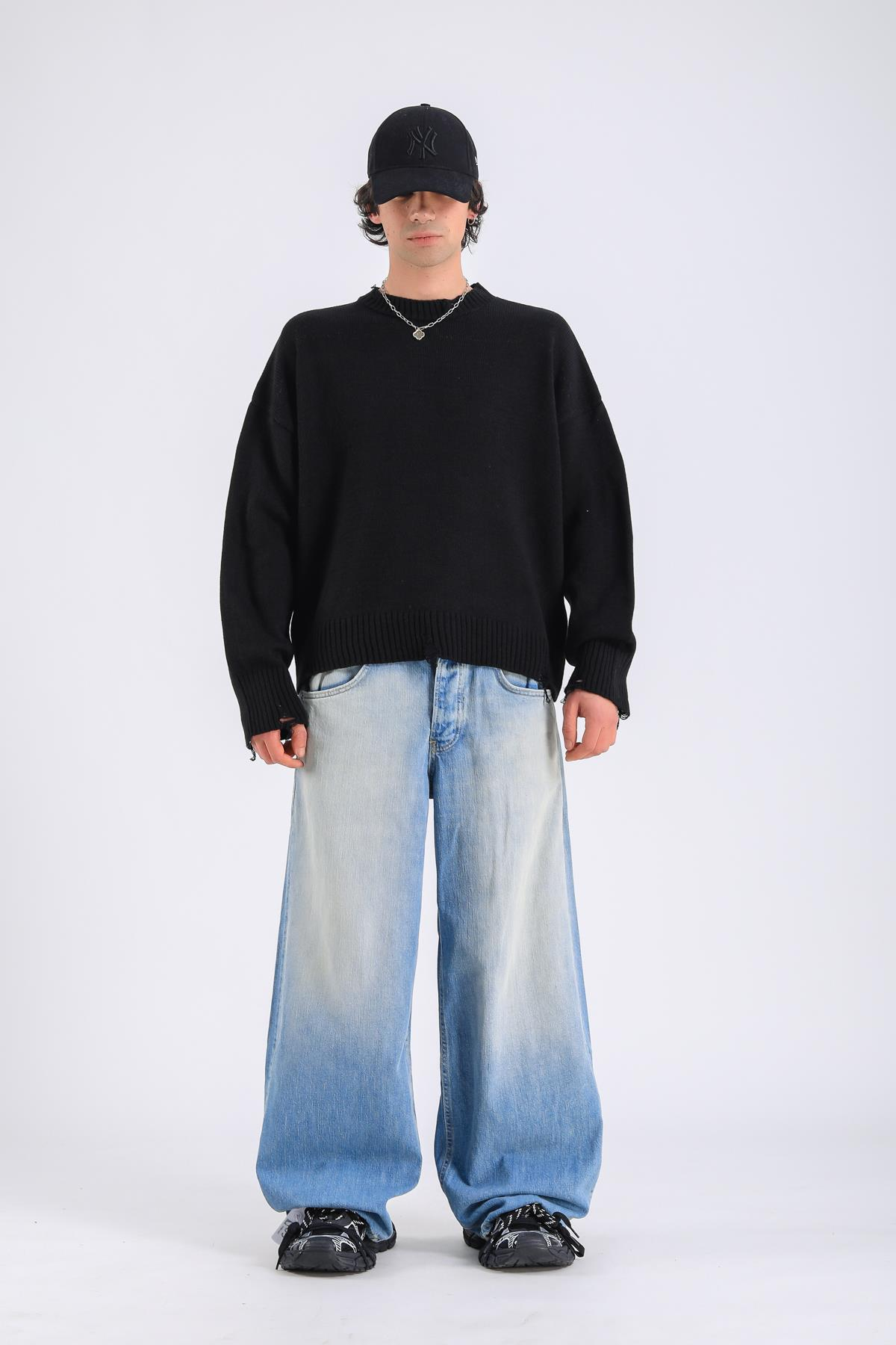 Baggy Washed Jean - Blue 2  P1081