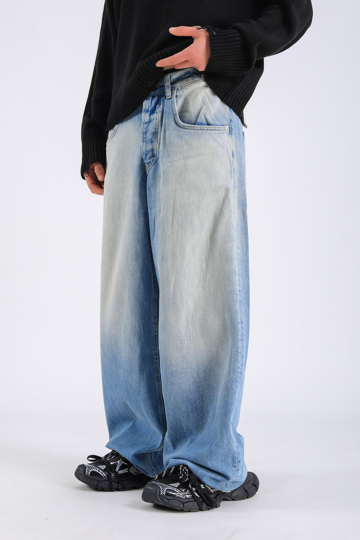 Baggy Washed Jean - Blue 2  P1081