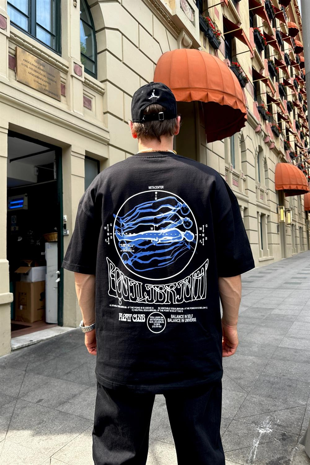 Balance Siyah Baskılı Oversize Tshirt T755