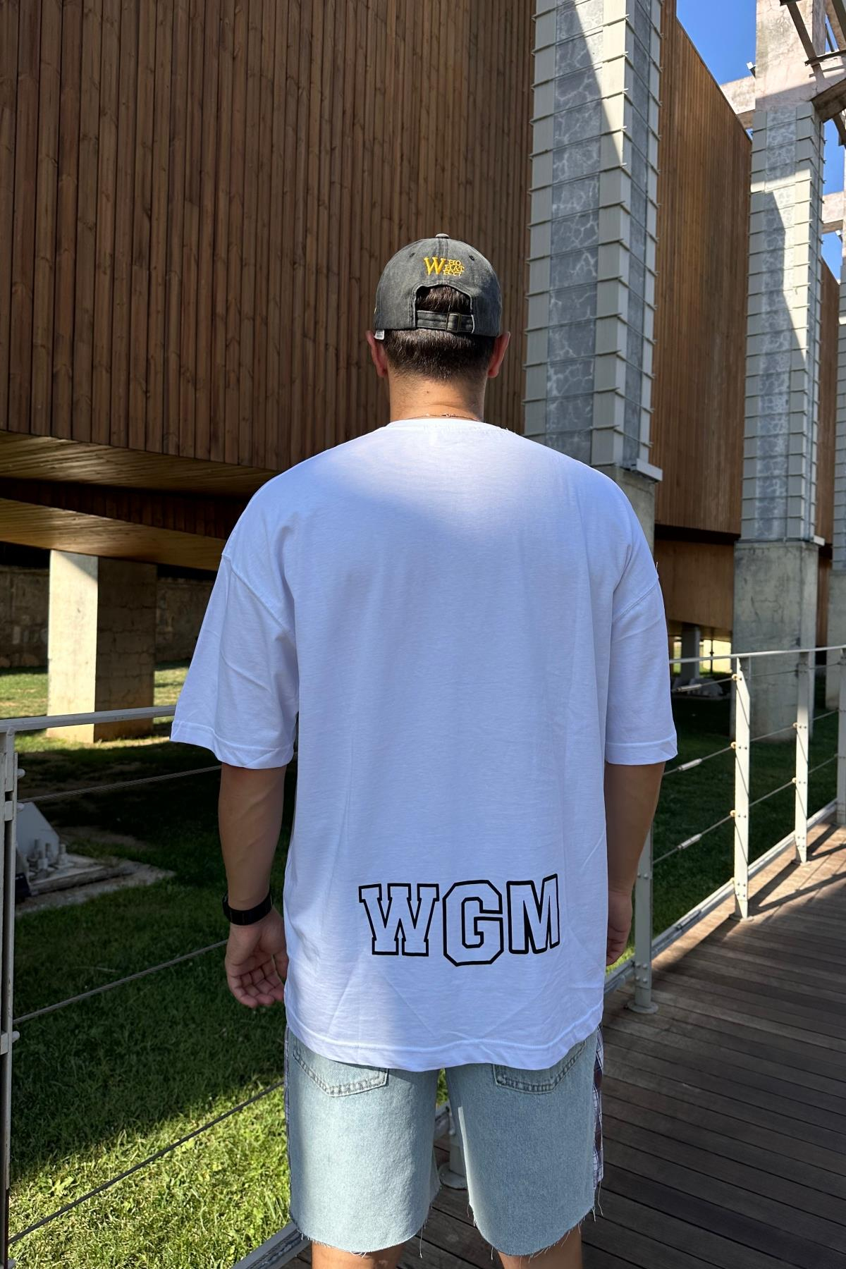 Bape Baskılı Beyaz Oversize Tshirt T1177
