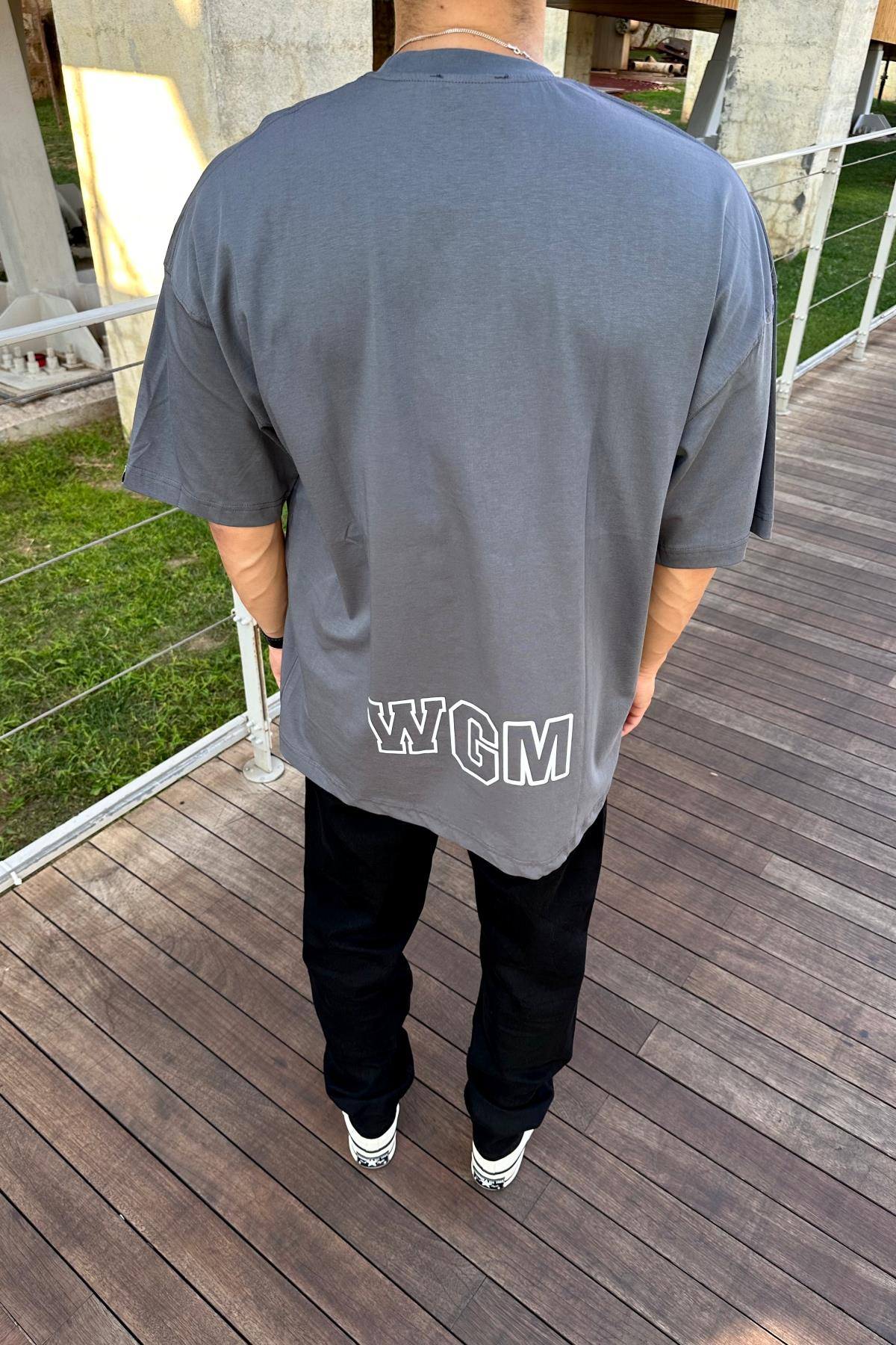 Bape Baskılı Füme Oversize Tshirt T1176