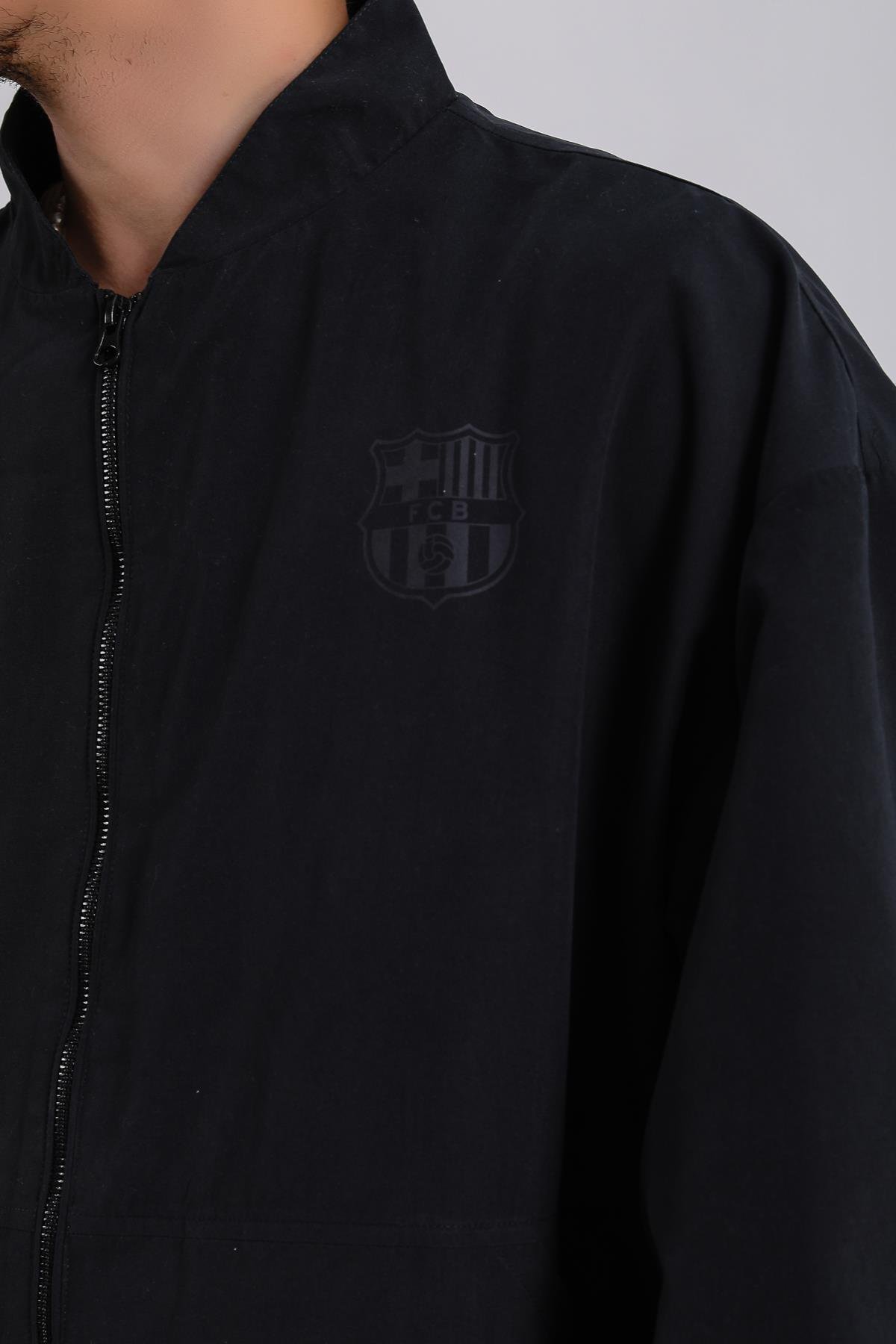 Barca Baskılı Füme İnce Kumaş Ceket C229