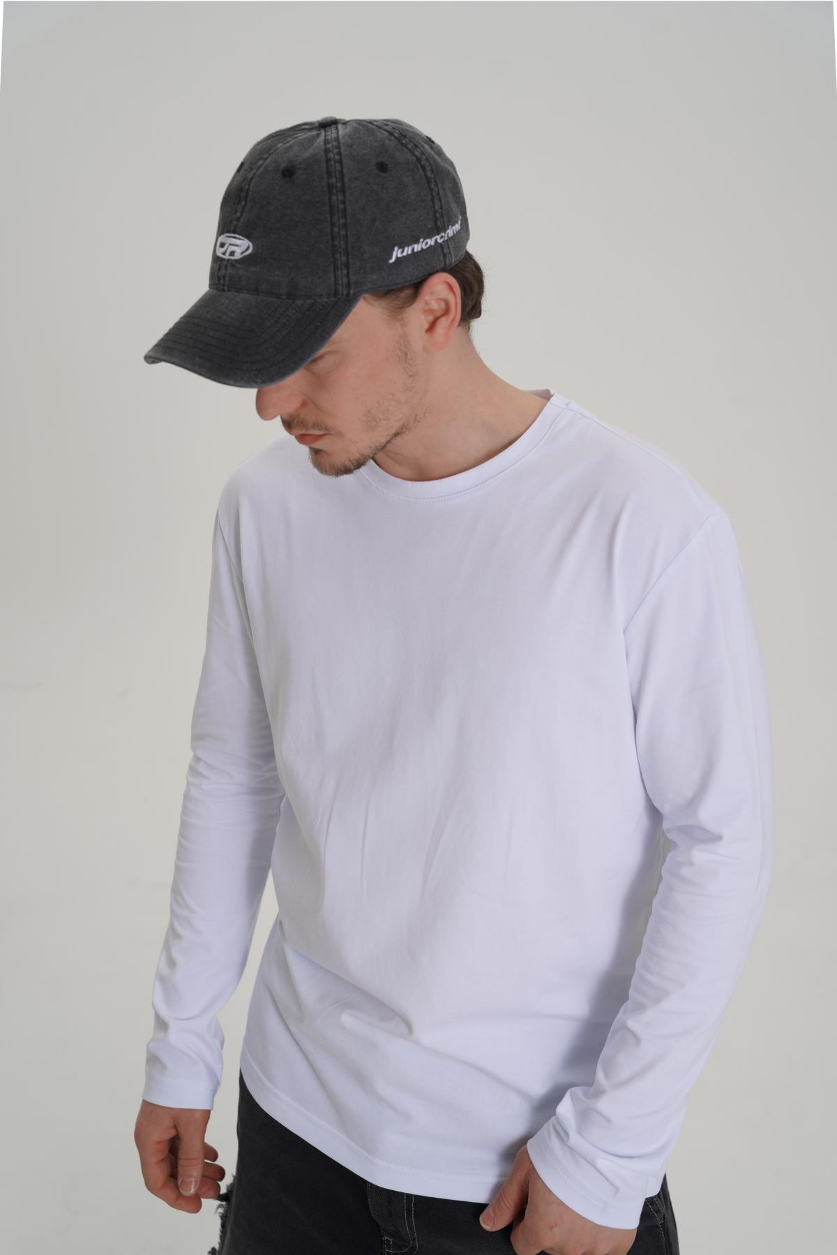 Basic Beyaz Fit İnce Kumaş Longsleeve CT01 24CY122