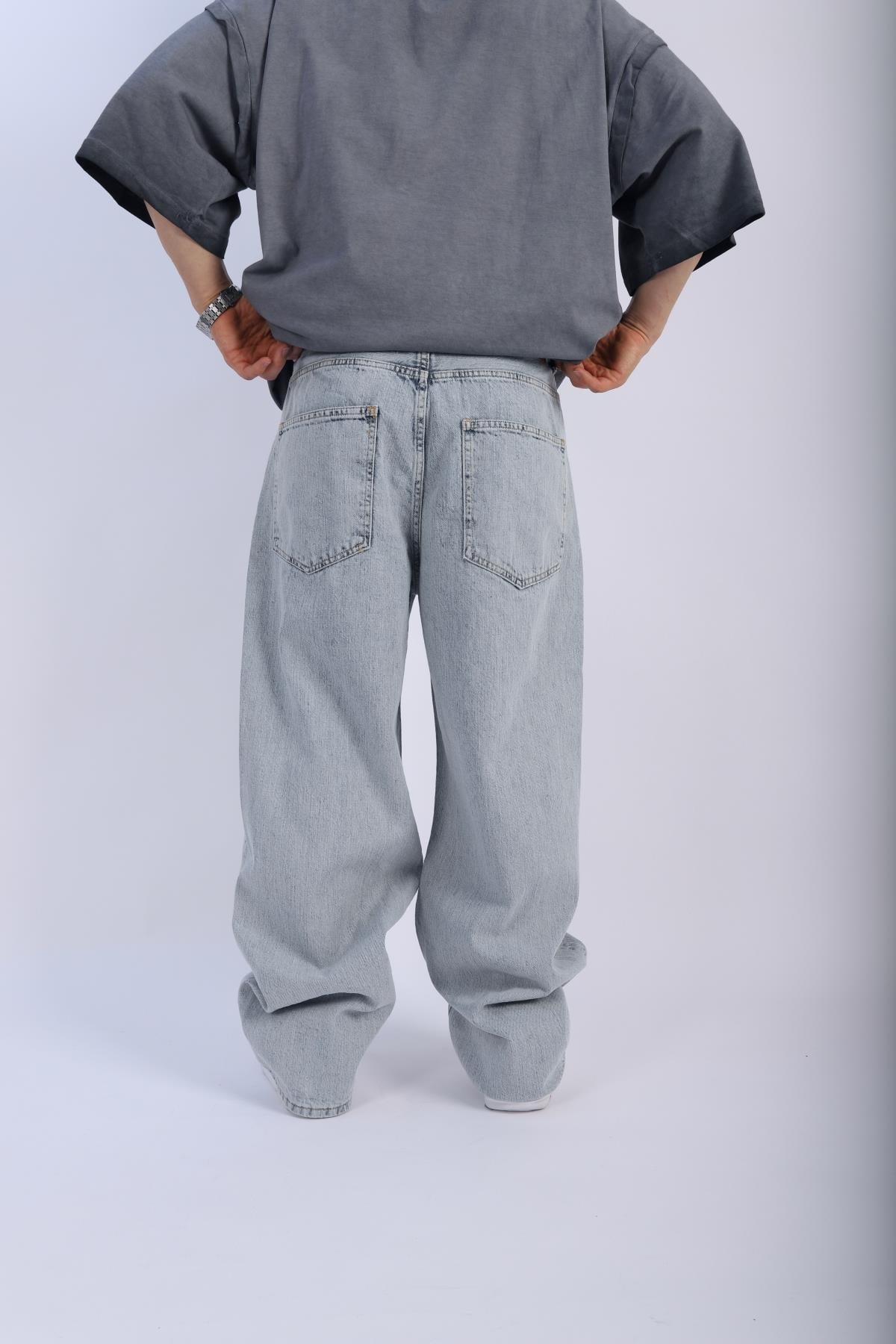 Basic Mavi Baggy Jean Pantolon P913
