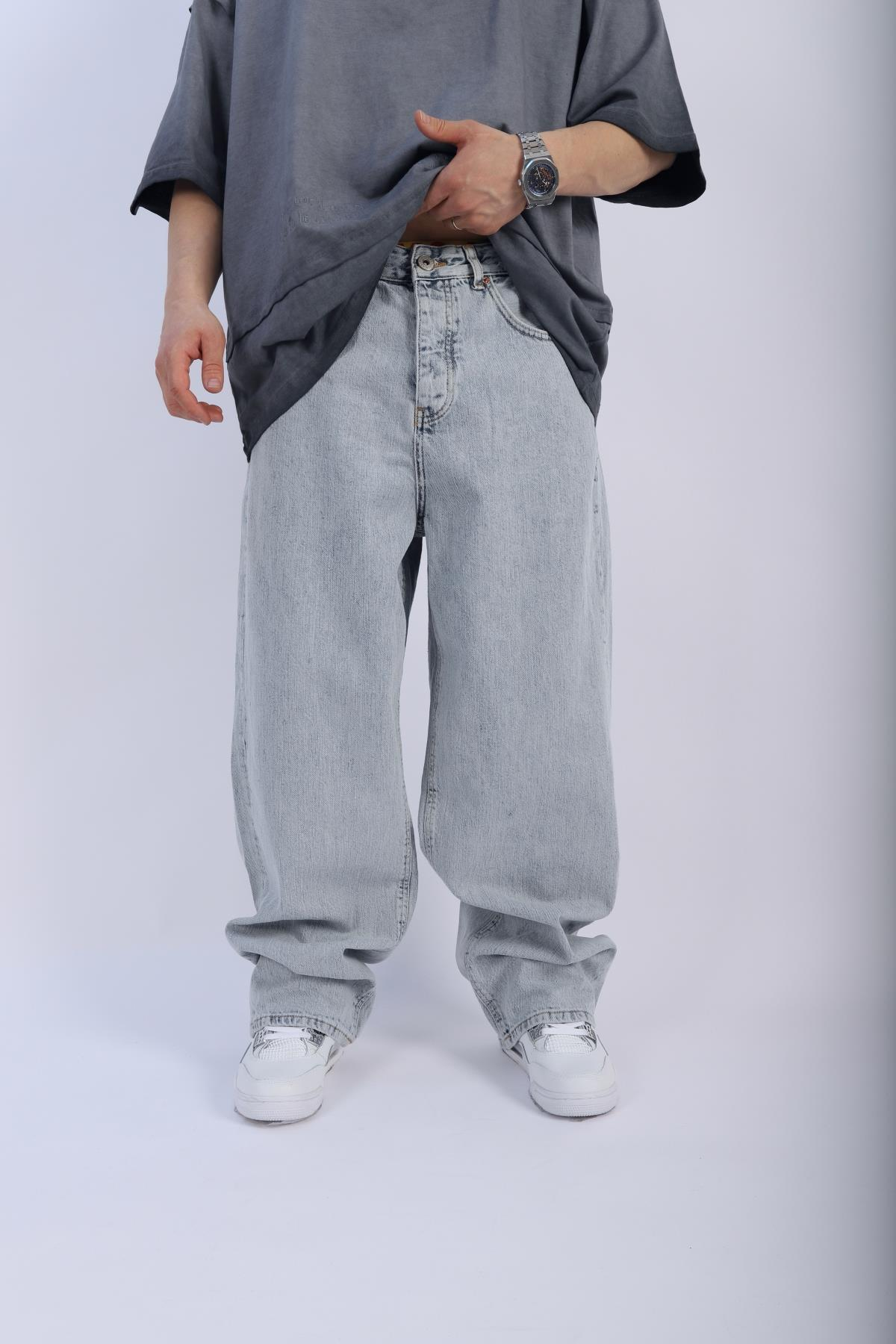Basic Mavi Baggy Jean Pantolon P913