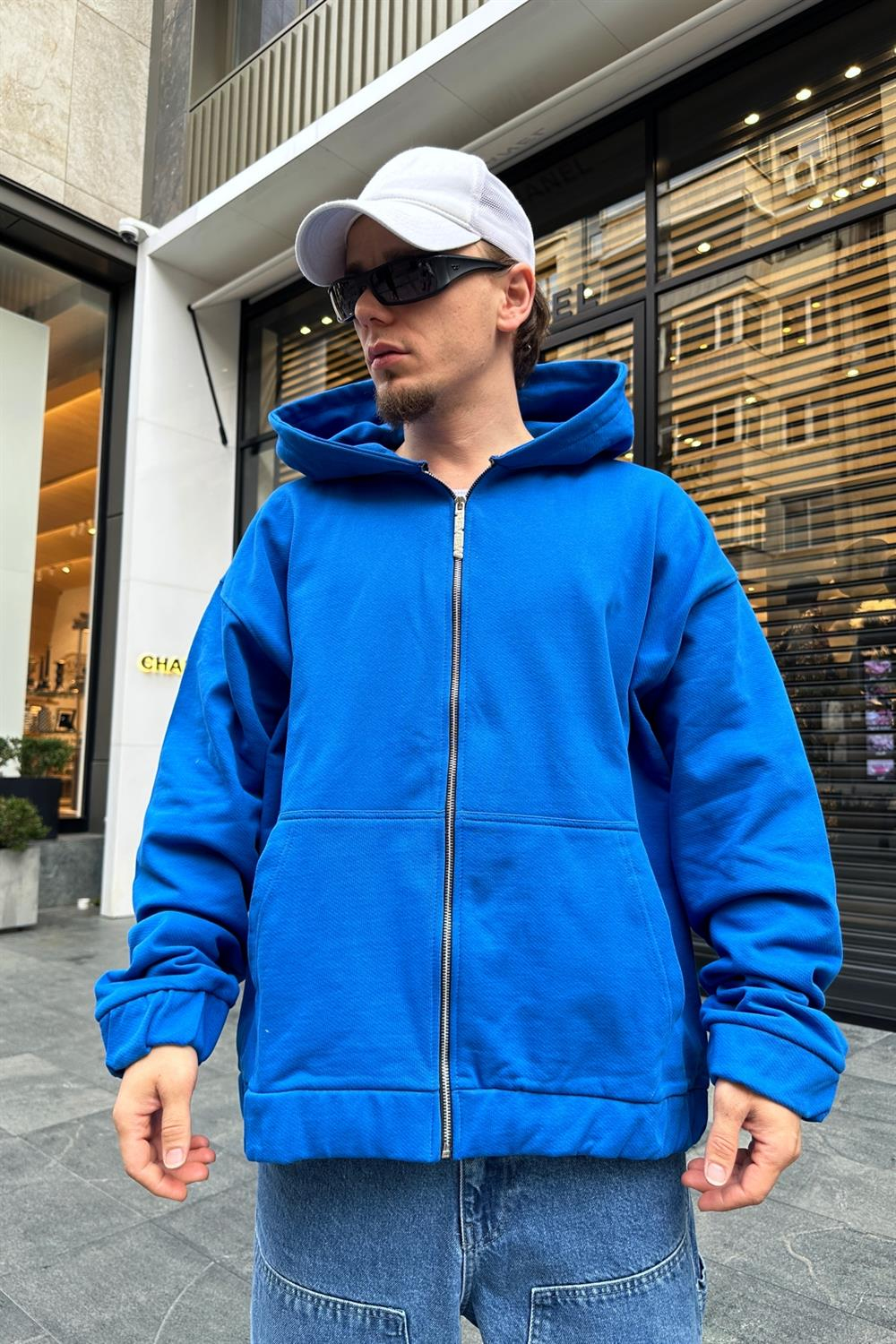 Basic Rv Zipper Oversize Sweatshirt SW948