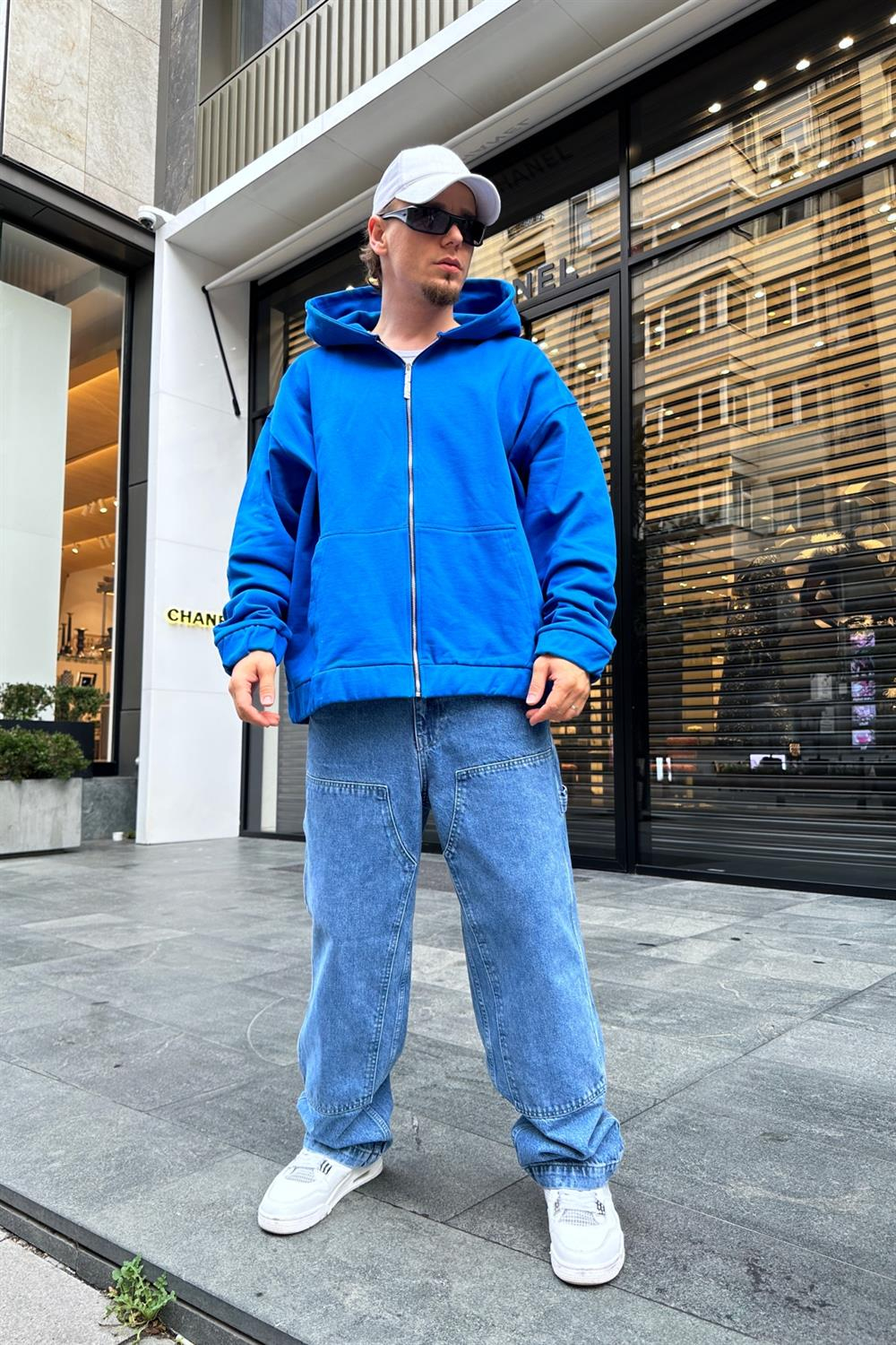 Basic Rv Zipper Oversize Sweatshirt SW948