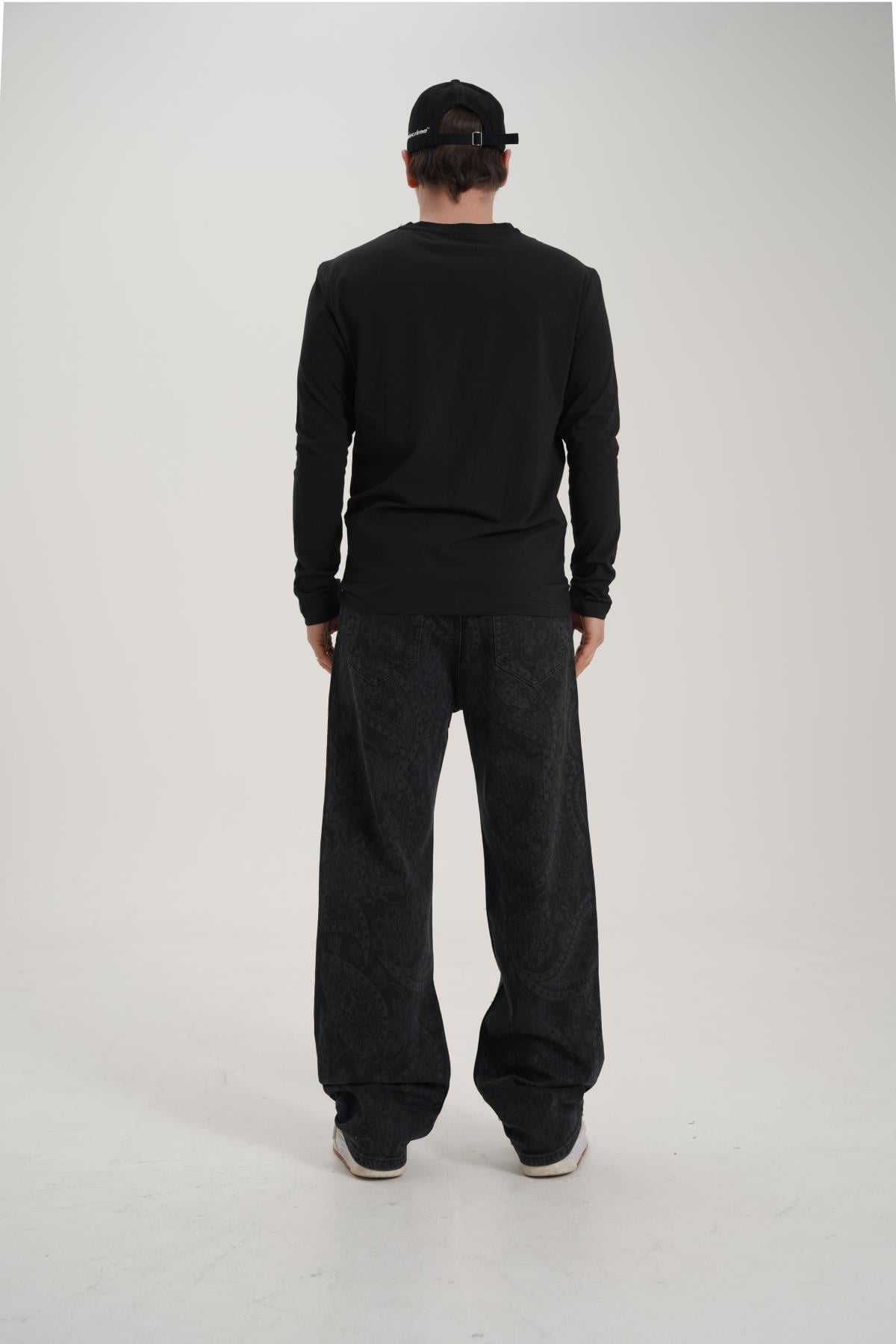 Basic Siyah Fit İnce Kumaş Longsleeve CT01 24CY122