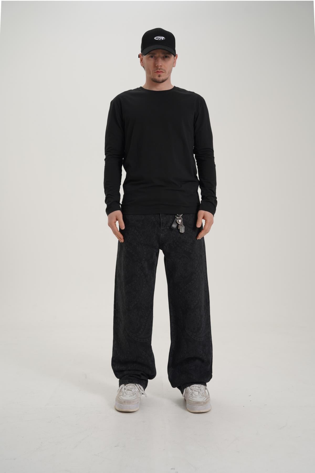 Basic Siyah Fit İnce Kumaş Longsleeve CT01 24CY122