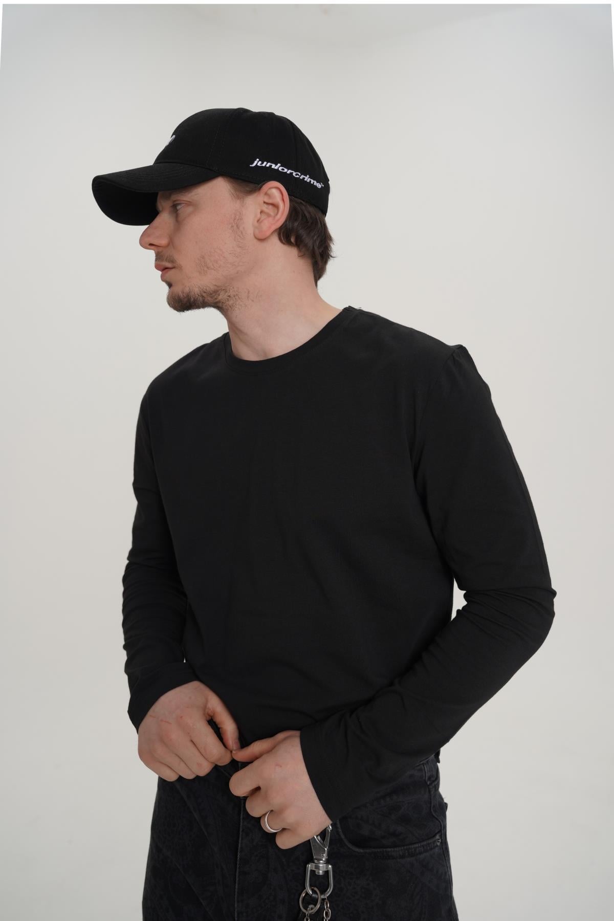 Basic Siyah Fit İnce Kumaş Longsleeve CT01 24CY122